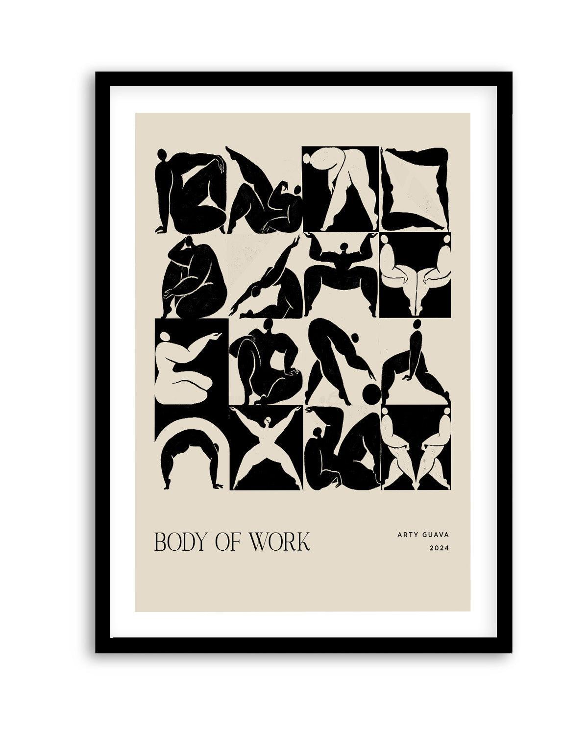 Body Of Work (Black) by Arty Guava | Art Print from Olive et Oriel where you can shop wallpaper and artworks online