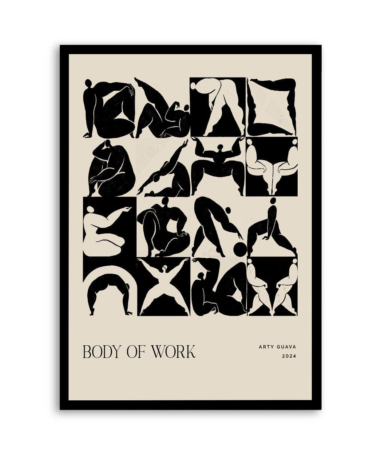 Body Of Work (Black) by Arty Guava | Art Print from Olive et Oriel where you can shop wallpaper and artworks online