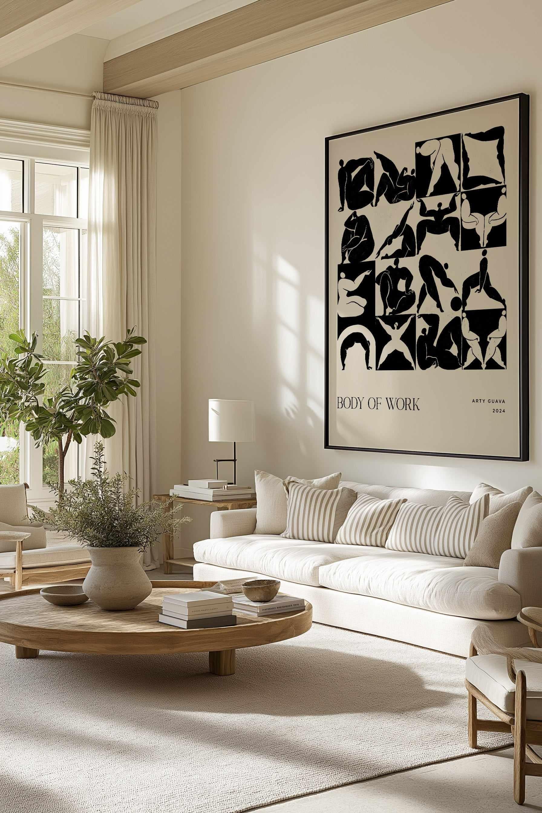 Body Of Work (Black) by Arty Guava | Framed Canvas Art Print from Olive et Oriel where you can shop wallpaper and artworks online