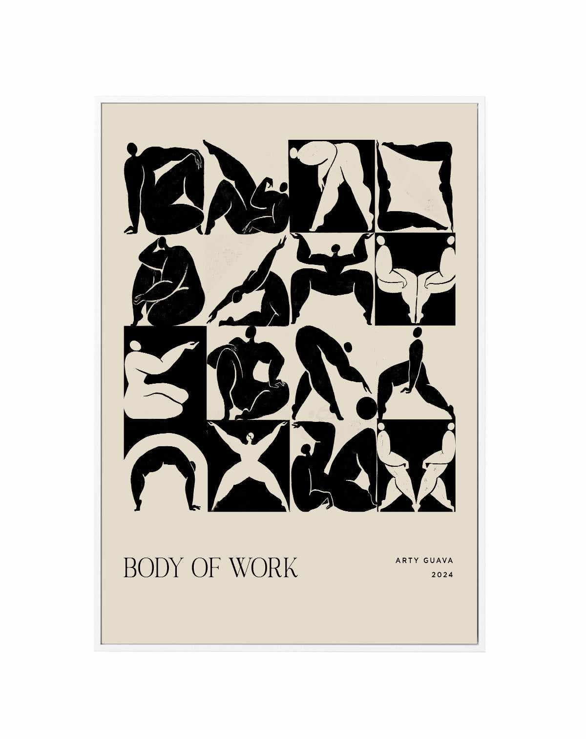 Body Of Work (Black) by Arty Guava | Framed Canvas Art Print from Olive et Oriel where you can shop wallpaper and artworks online
