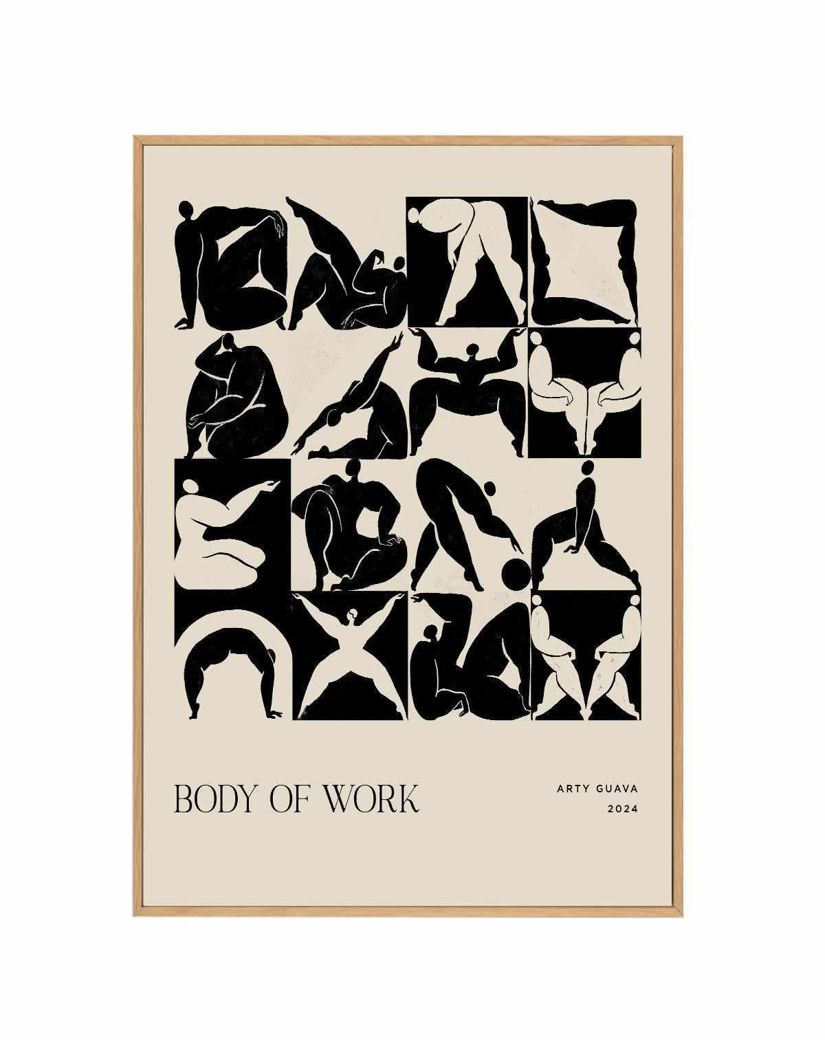 Body Of Work (Black) by Arty Guava | Framed Canvas Art Print from Olive et Oriel where you can shop wallpaper and artworks online