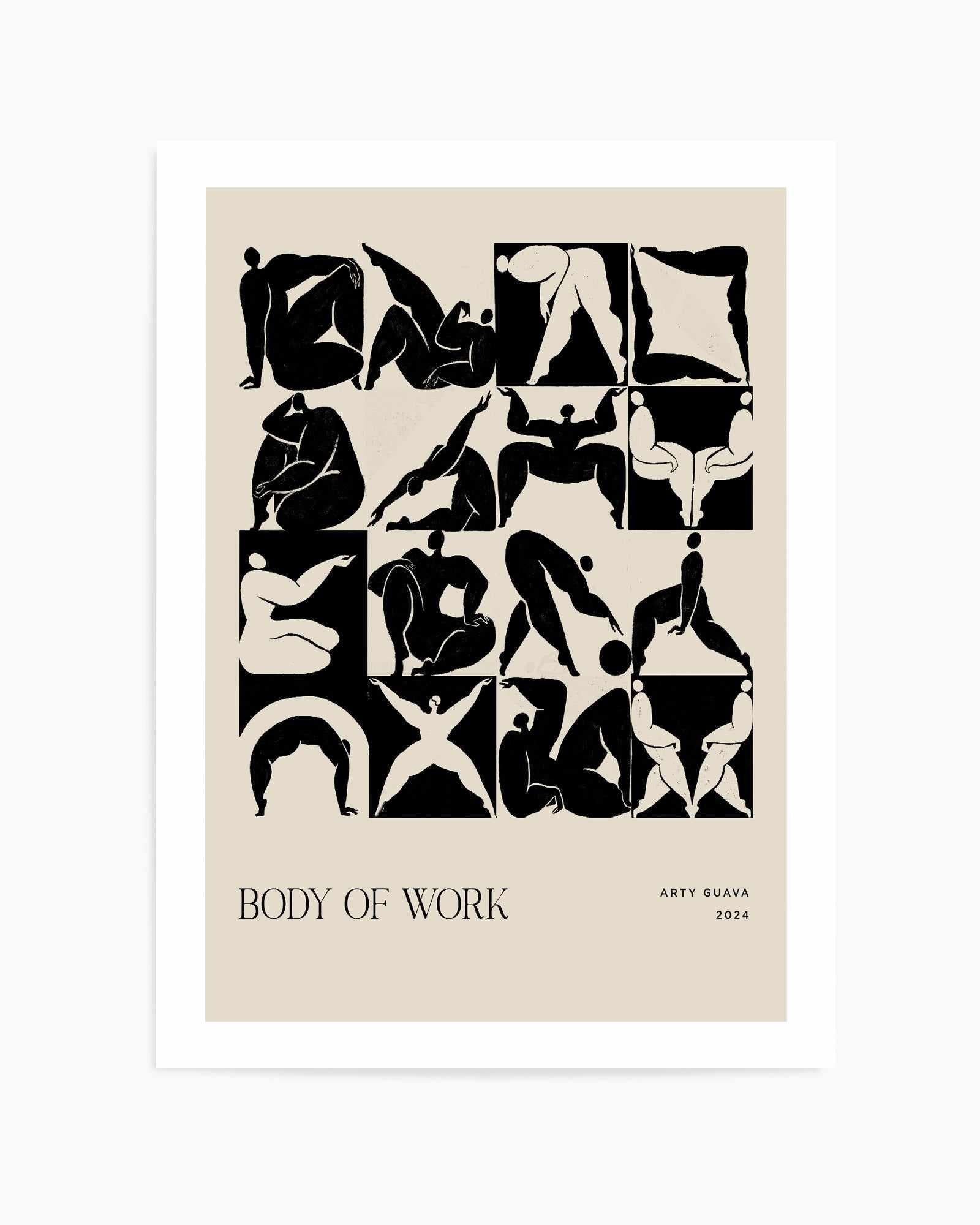 Body Of Work (Black) by Arty Guava | Art Print from Olive et Oriel where you can shop wallpaper and artworks online