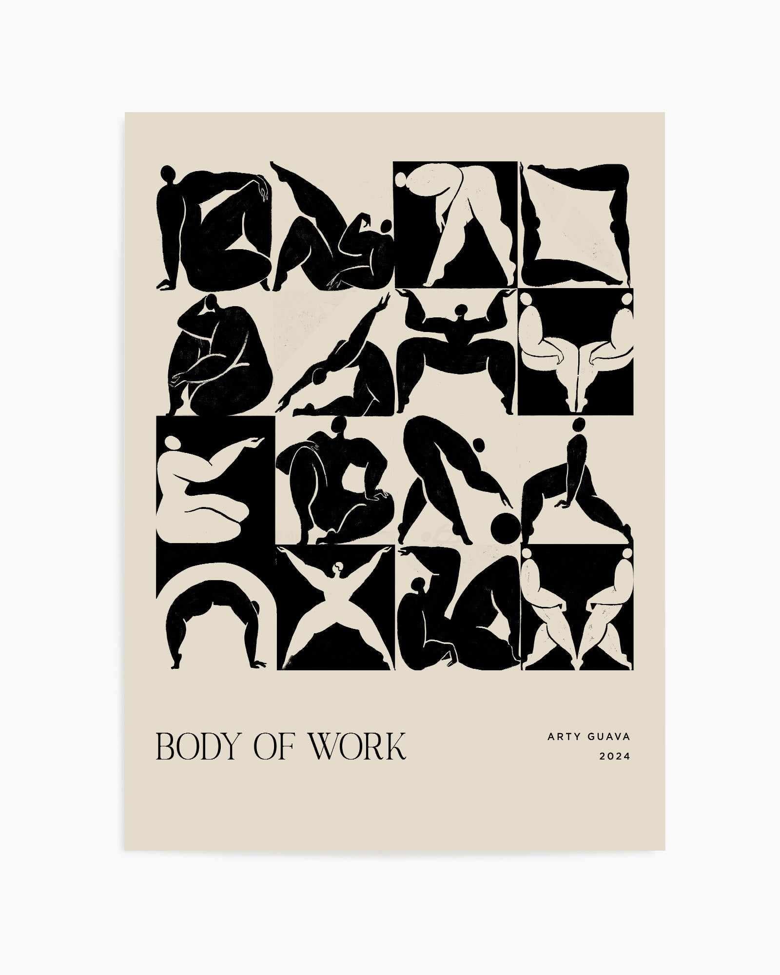 Body Of Work (Black) by Arty Guava | Art Print from Olive et Oriel where you can shop wallpaper and artworks online