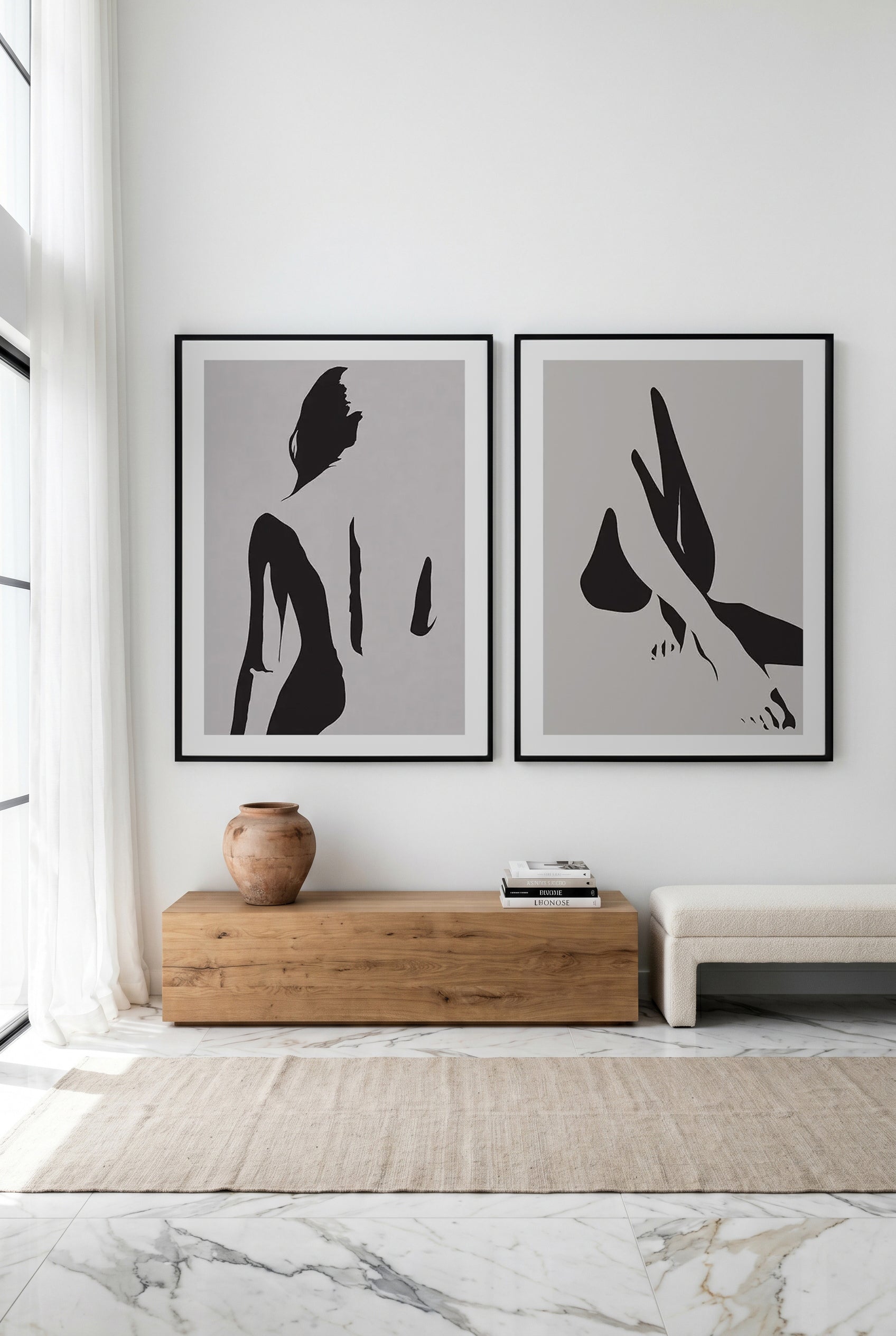 The Body I & II Art Print Set of 2 | Matching Wall Art