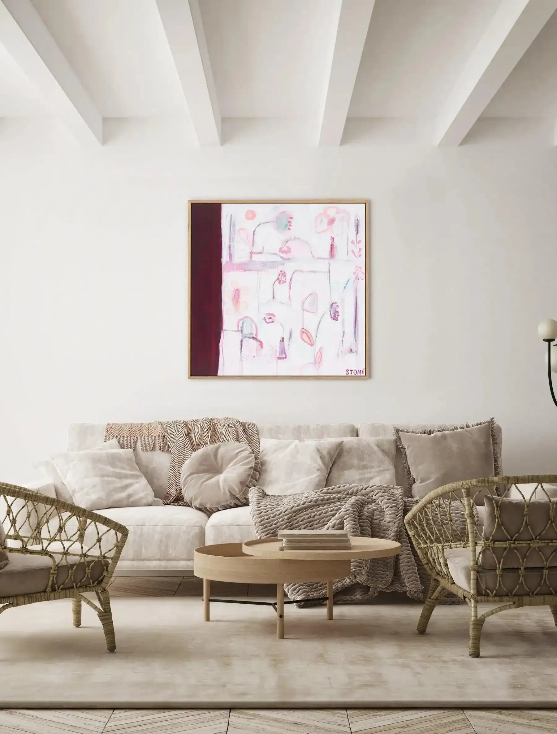 Boheme by Belinda Stone | Framed Canvas-CANVAS-You can shop wall art online with Olive et Oriel for everything from abstract art to fun kids wall art. Our beautiful modern art prints and canvas art are available from large canvas prints to wall art paintings and our proudly Australian artwork collection offers only the highest quality framed large wall art and canvas art Australia - You can buy fashion photography prints or Hampton print posters and paintings on canvas from Olive et Oriel and ha