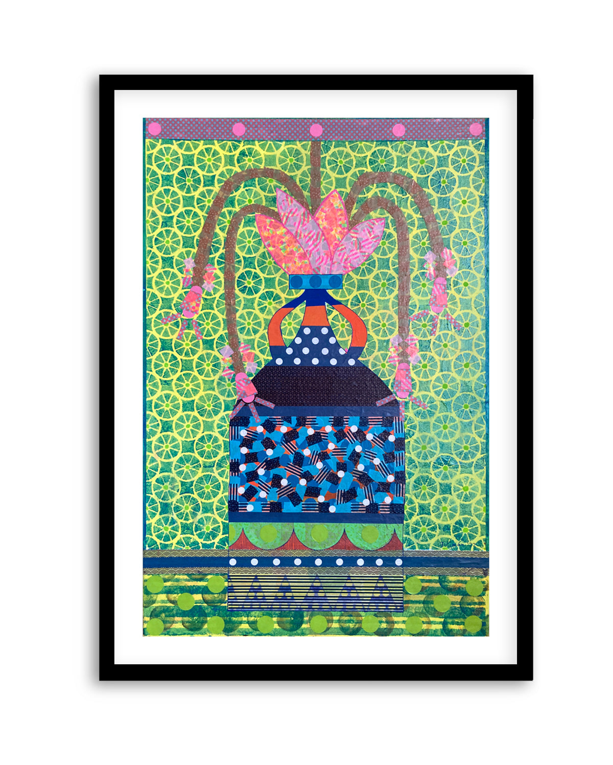 Bohemian Floral Vase by David Galan | Art Print