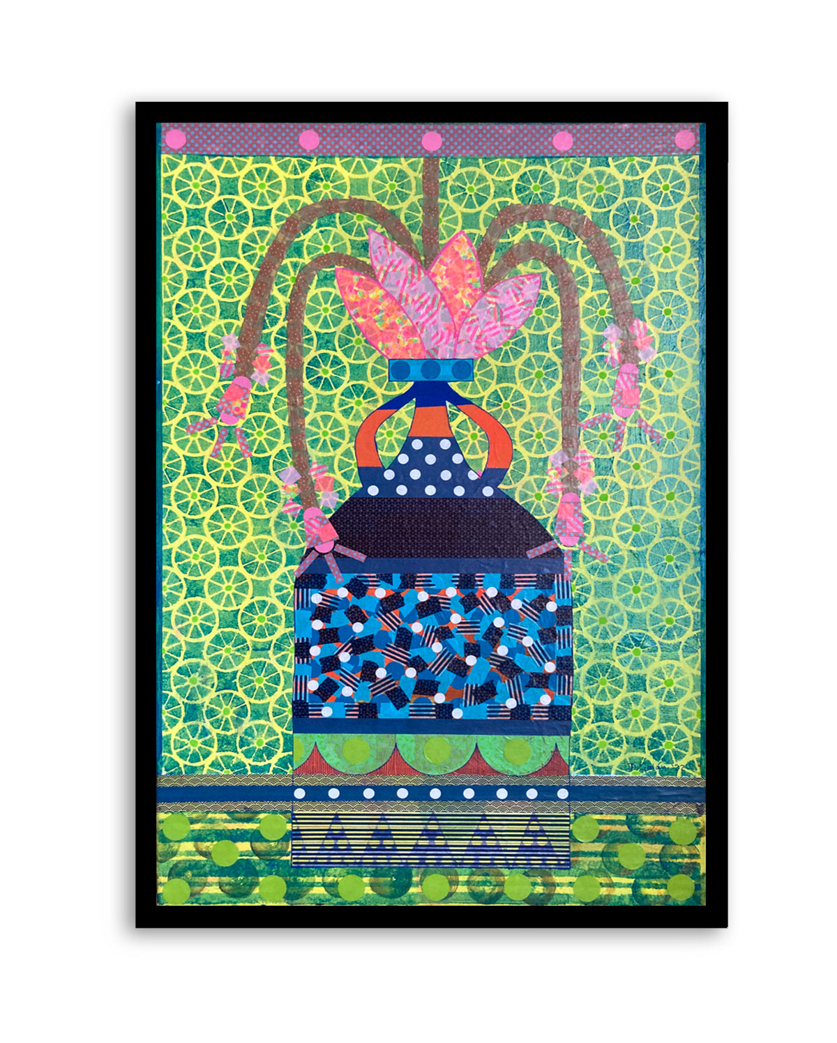 Bohemian Floral Vase by David Galan | Art Print