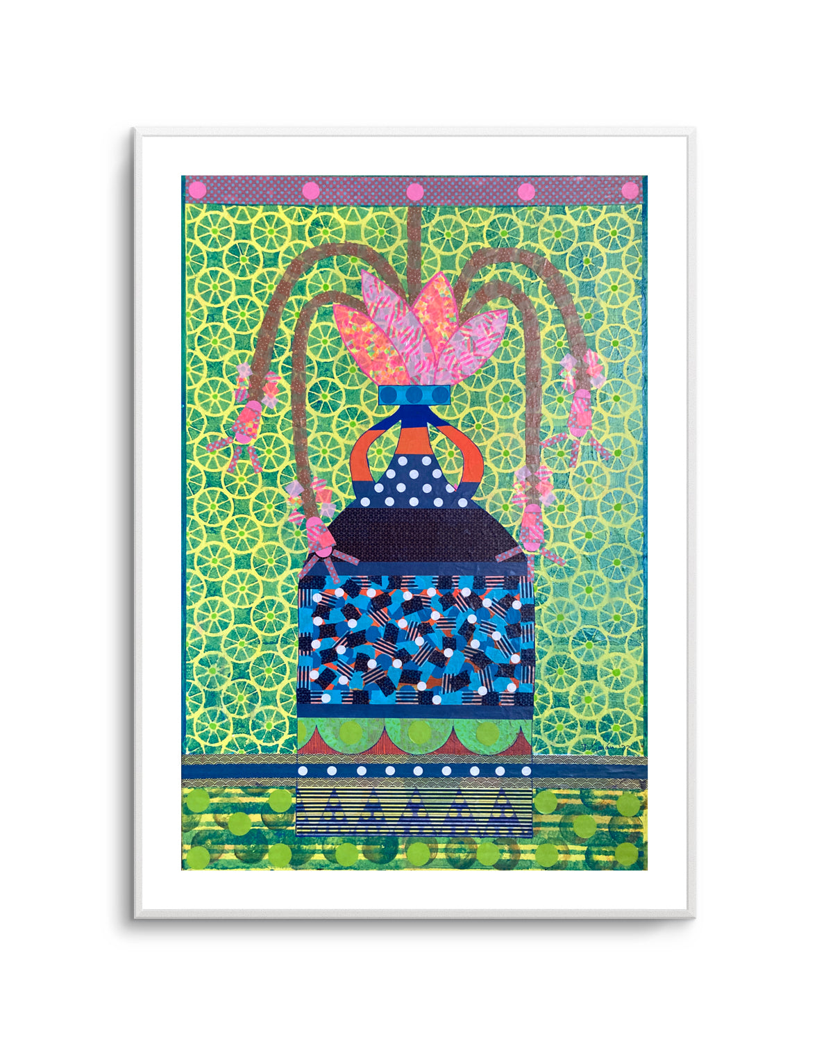 Bohemian Floral Vase by David Galan | Art Print