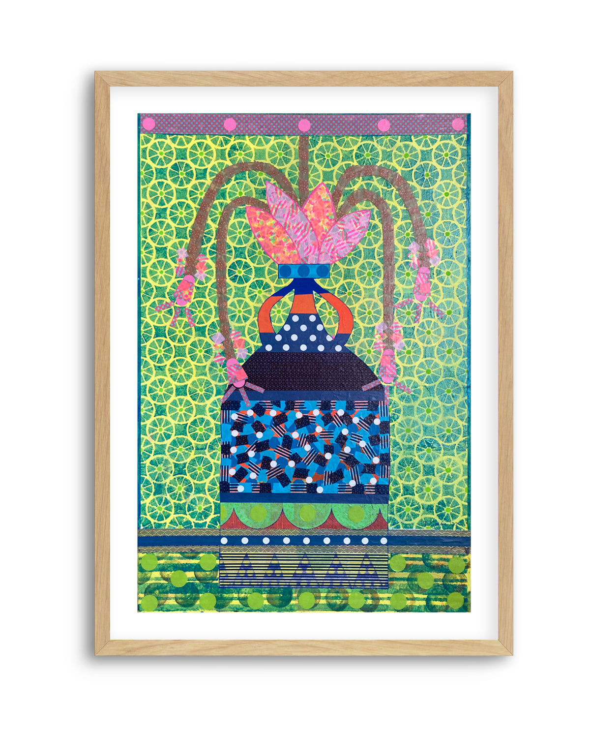 Bohemian Floral Vase by David Galan | Art Print