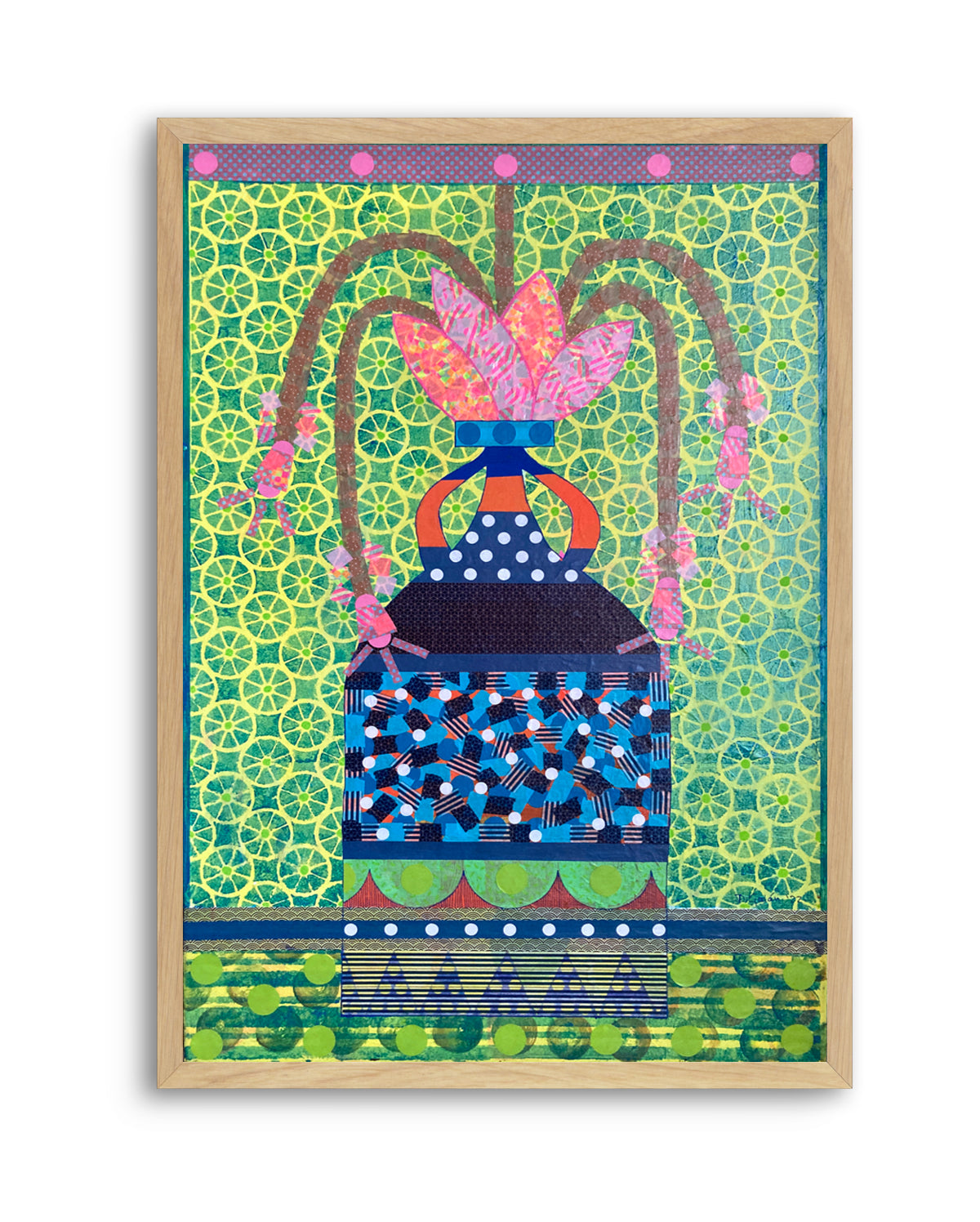 Bohemian Floral Vase by David Galan | Art Print