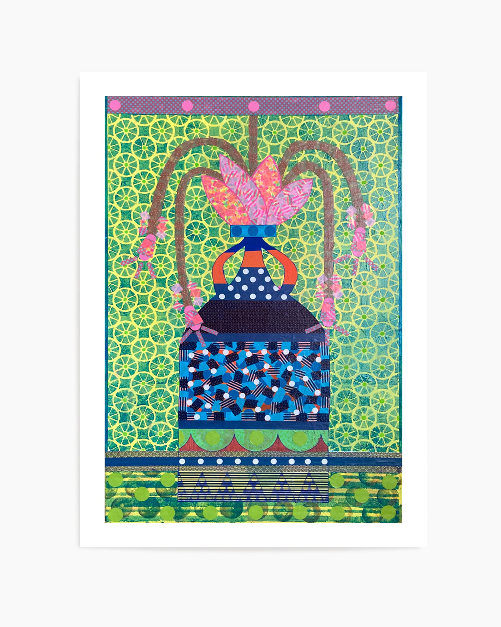 Bohemian Floral Vase by David Galan | Art Print