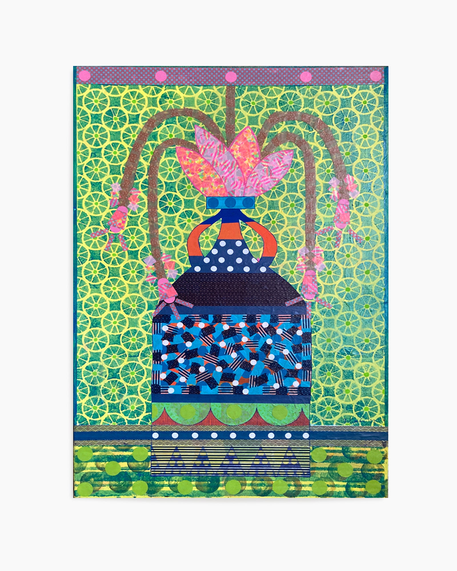 Bohemian Floral Vase by David Galan | Art Print
