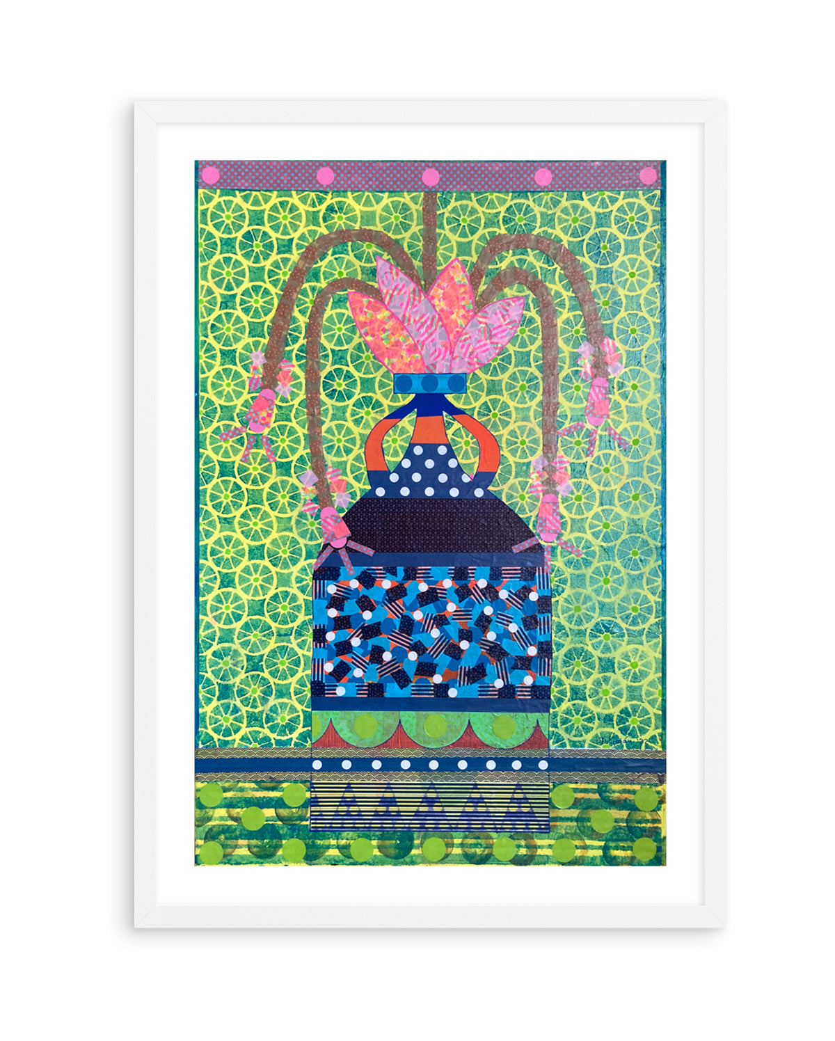 Bohemian Floral Vase by David Galan | Art Print