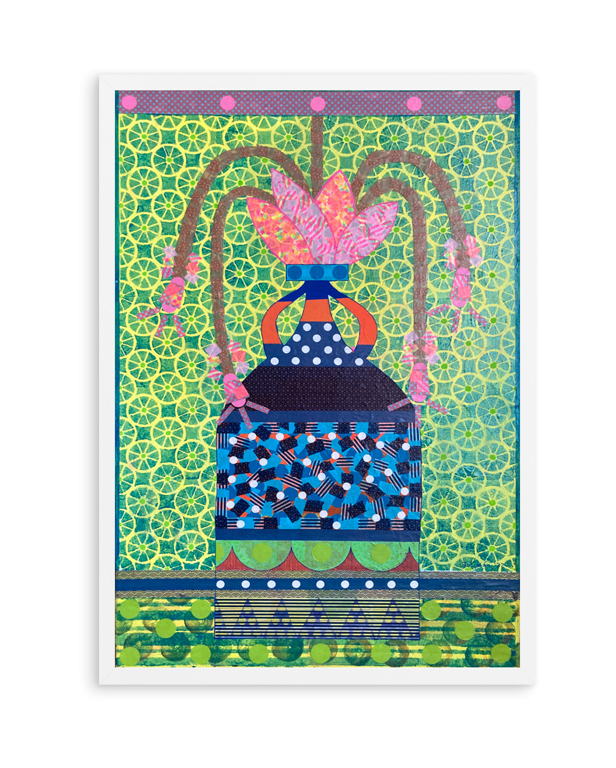 Bohemian Floral Vase by David Galan | Art Print