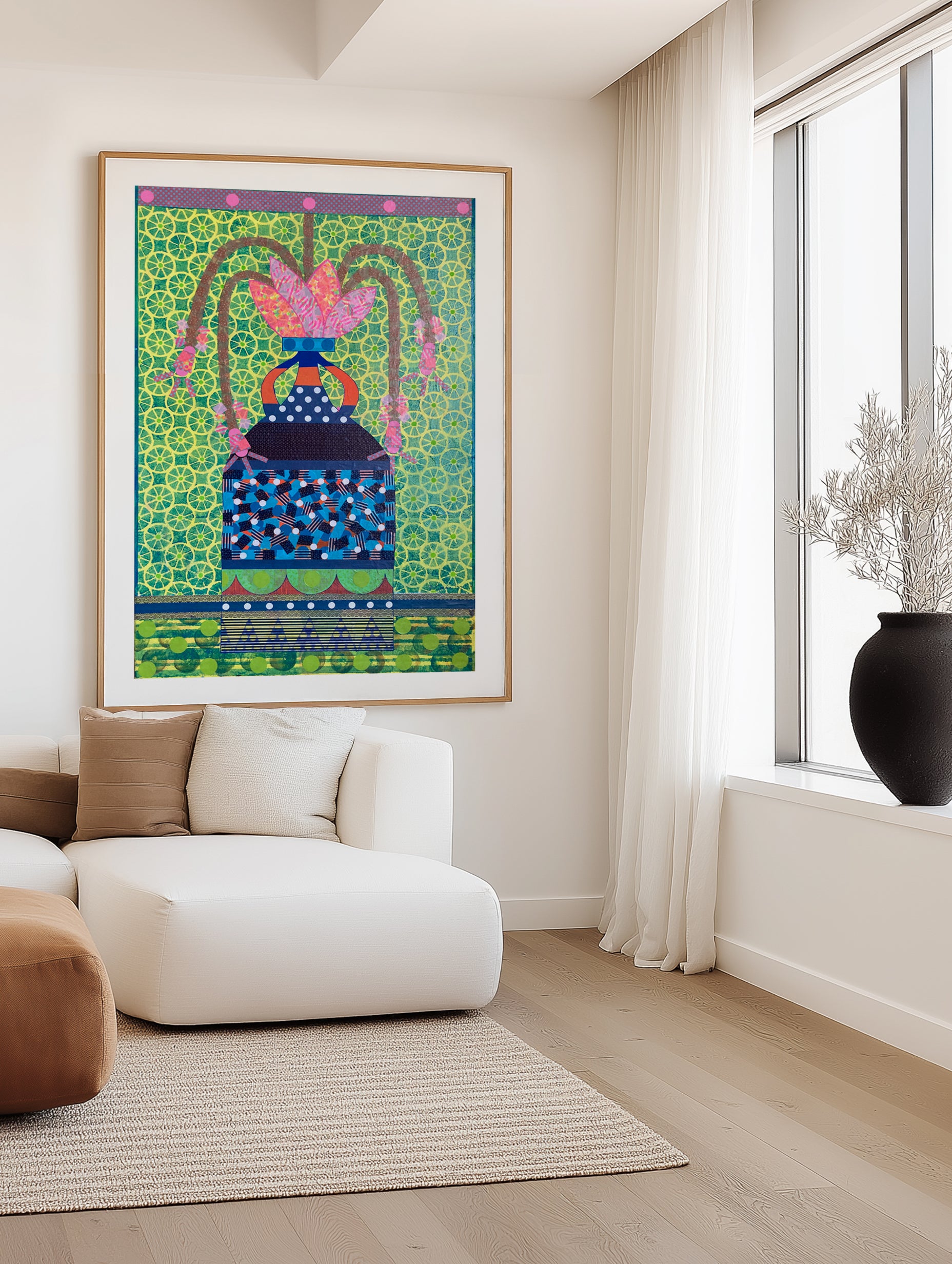 Bohemian Floral Vase by David Galan | Art Print