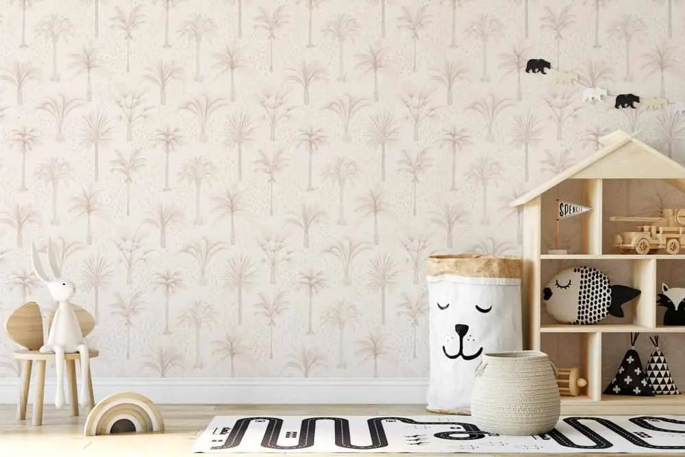 Bohemian Palms Wallpaper-Wallpaper-Buy Kids Removable Wallpaper Online Our Custom Made Children√¢‚Ç¨‚Ñ¢s Wallpapers Are A Fun Way To Decorate And Enhance Boys Bedroom Decor And Girls Bedrooms They Are An Amazing Addition To Your Kids Bedroom Walls Our Collection of Kids Wallpaper Is Sure To Transform Your Kids Rooms Interior Style From Pink Wallpaper To Dinosaur Wallpaper Even Marble Wallpapers For Teen Boys Shop Peel And Stick Wallpaper Online Today With Olive et Oriel