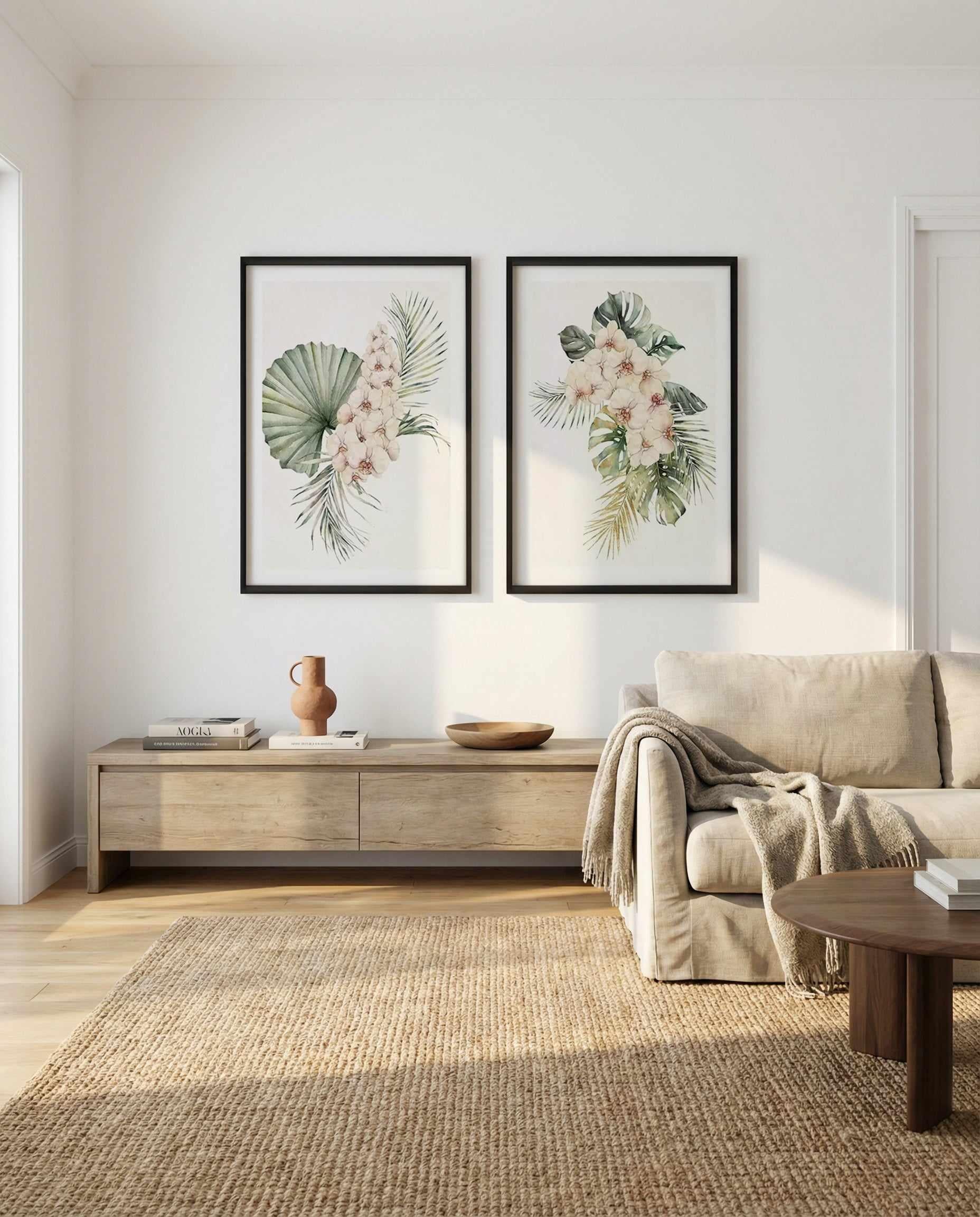 Bohemian Blooms I & II Art Print Set of 2 | Matching Wall Art from Olive et Oriel where you can shop wallpaper and artworks online