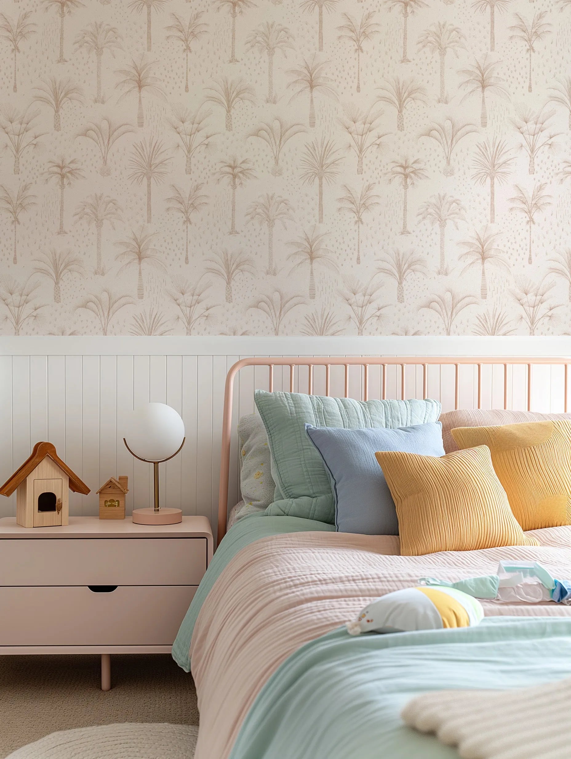 Bohemian Palms Wallpaper from Olive et Oriel where you can shop wallpaper and artworks online