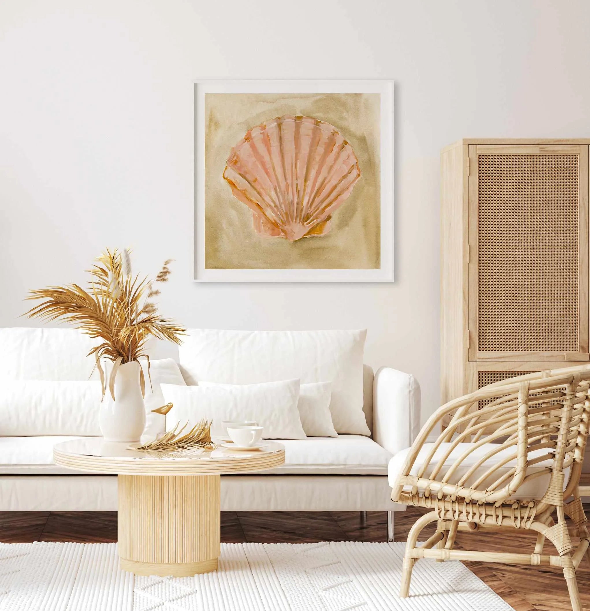 Bohemian Shell II by Natalie Jane | Framed Canvas Art Print from Olive et Oriel where you can shop wallpaper and artworks online