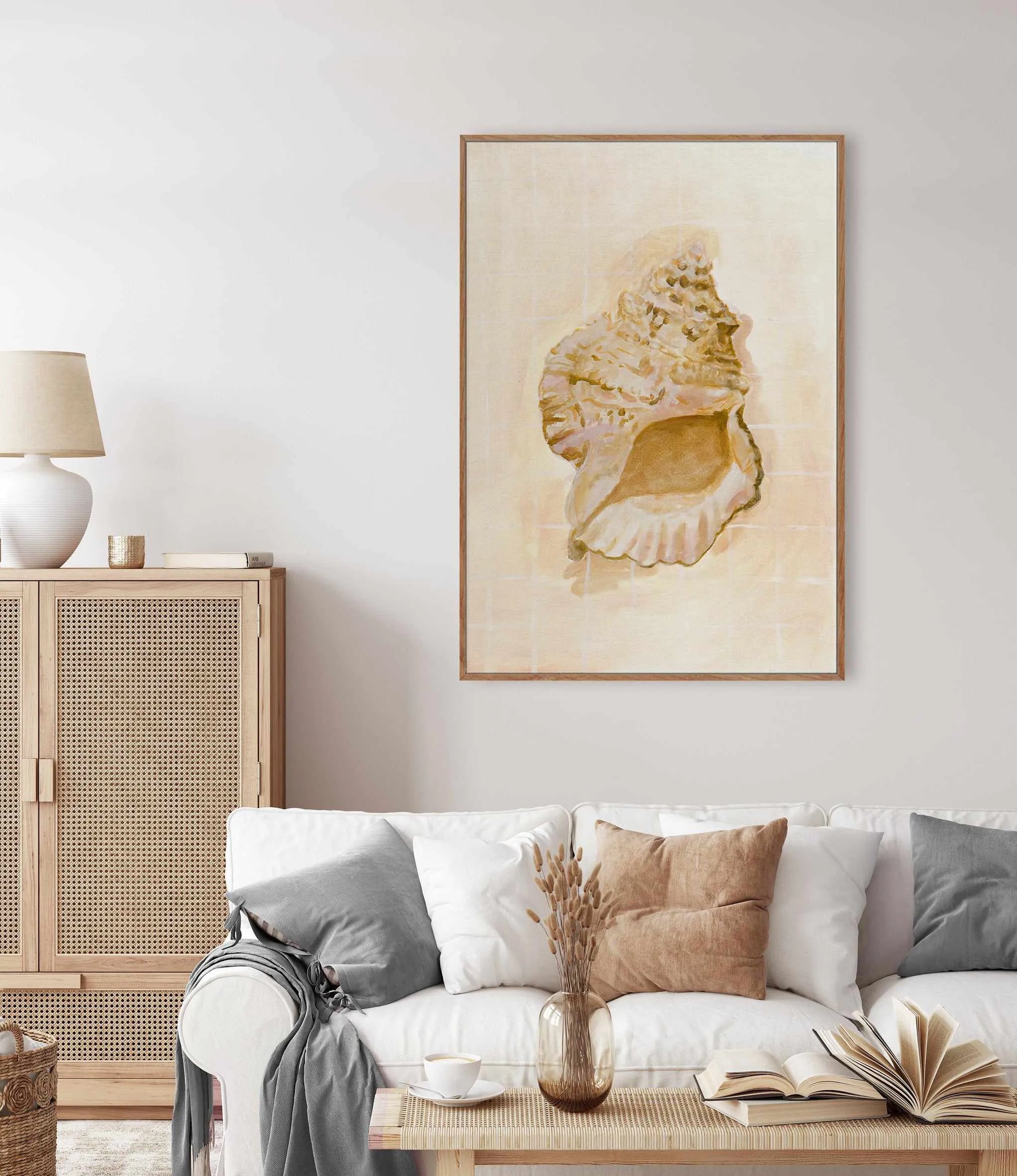 Bohemian Shell IV by Natalie Jane | Framed Canvas Art Print from Olive et Oriel where you can shop wallpaper and artworks online