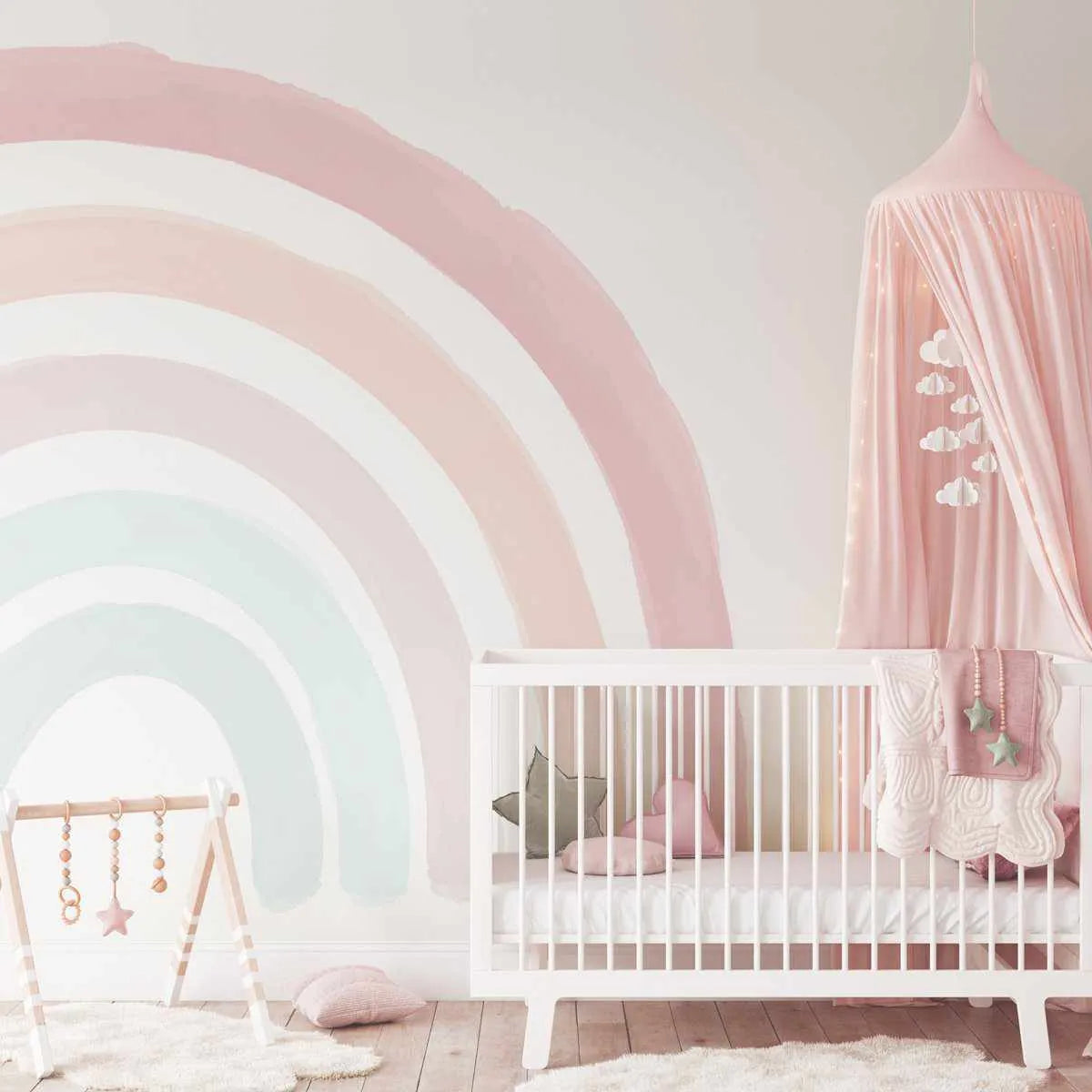 Boho Rainbow Wallpaper Mural-Wallpaper-Buy Kids Removable Wallpaper Online Our Custom Made Children√¢‚Ç¨‚Ñ¢s Wallpapers Are A Fun Way To Decorate And Enhance Boys Bedroom Decor And Girls Bedrooms They Are An Amazing Addition To Your Kids Bedroom Walls Our Collection of Kids Wallpaper Is Sure To Transform Your Kids Rooms Interior Style From Pink Wallpaper To Dinosaur Wallpaper Even Marble Wallpapers For Teen Boys Shop Peel And Stick Wallpaper Online Today With Olive et Oriel