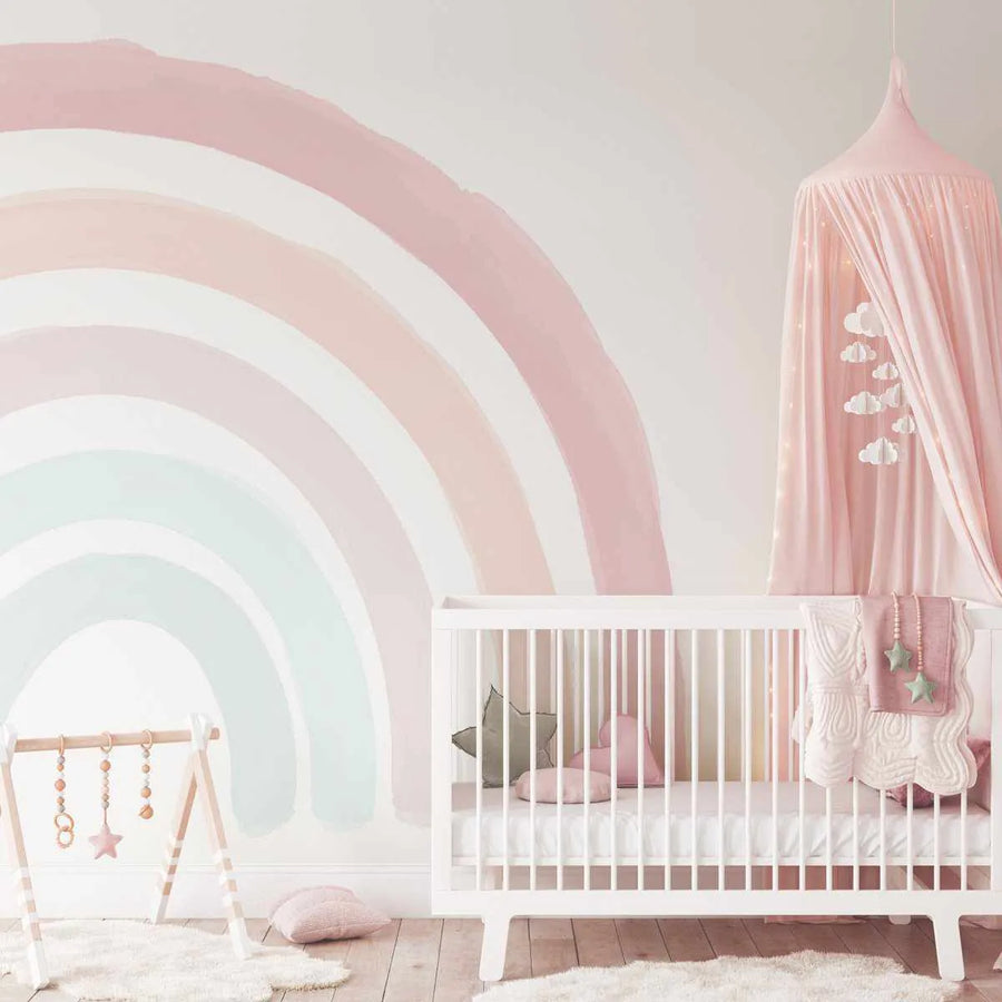 Boho Rainbow Wallpaper Mural-Wallpaper-Buy Kids Removable Wallpaper Online Our Custom Made Children√¢‚Ç¨‚Ñ¢s Wallpapers Are A Fun Way To Decorate And Enhance Boys Bedroom Decor And Girls Bedrooms They Are An Amazing Addition To Your Kids Bedroom Walls Our Collection of Kids Wallpaper Is Sure To Transform Your Kids Rooms Interior Style From Pink Wallpaper To Dinosaur Wallpaper Even Marble Wallpapers For Teen Boys Shop Peel And Stick Wallpaper Online Today With Olive et Oriel