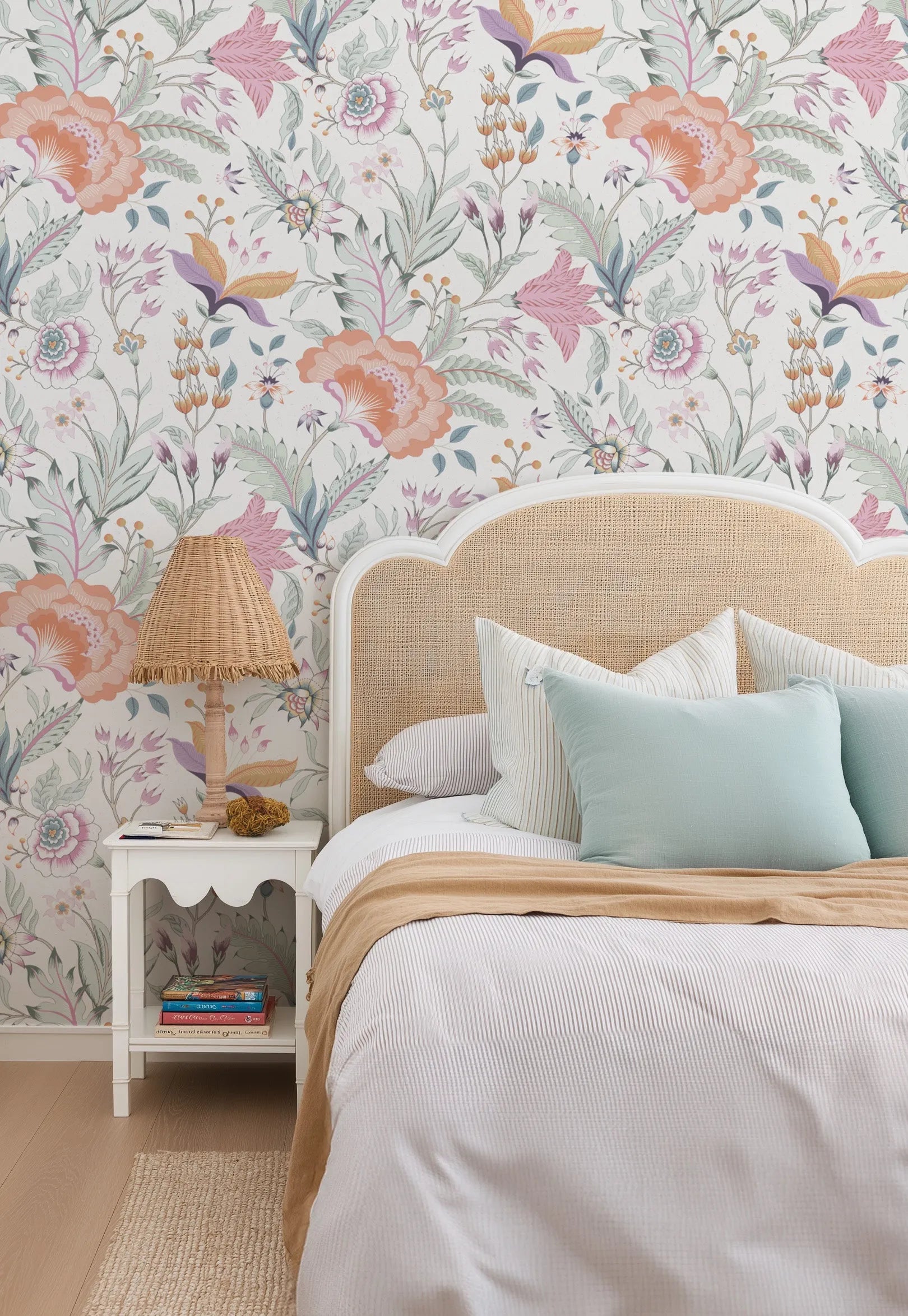 Boho Blooms Wallpaper | Pepper from Olive et Oriel where you can shop wallpaper and artworks online