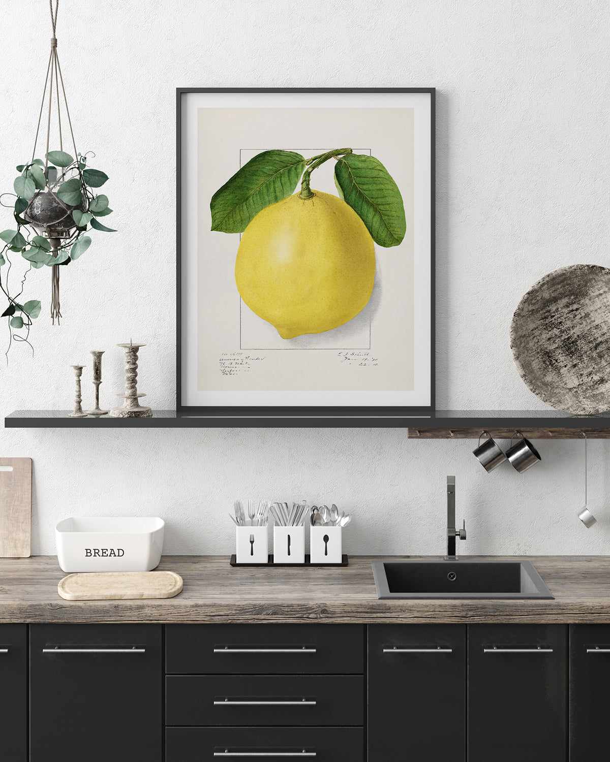 Bold Lemon Vintage Poster Art Print