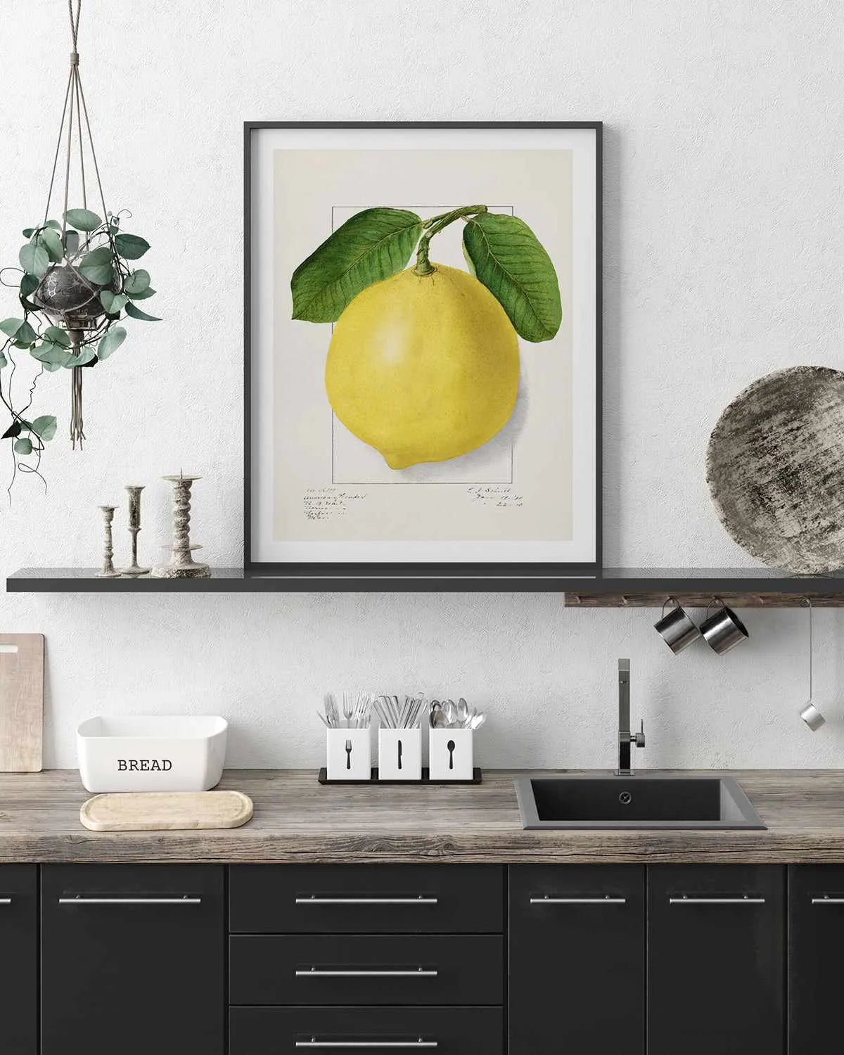 Bold Lemon Vintage Poster Art Print from Olive et Oriel where you can shop wallpaper and artworks online