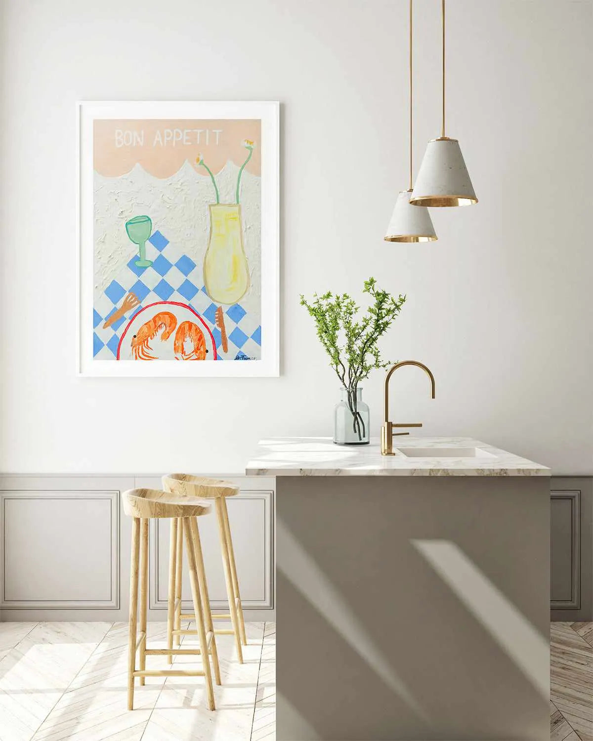 Bon Appetit by Britney Turner Art Print from Olive et Oriel where you can shop wallpaper and artworks online