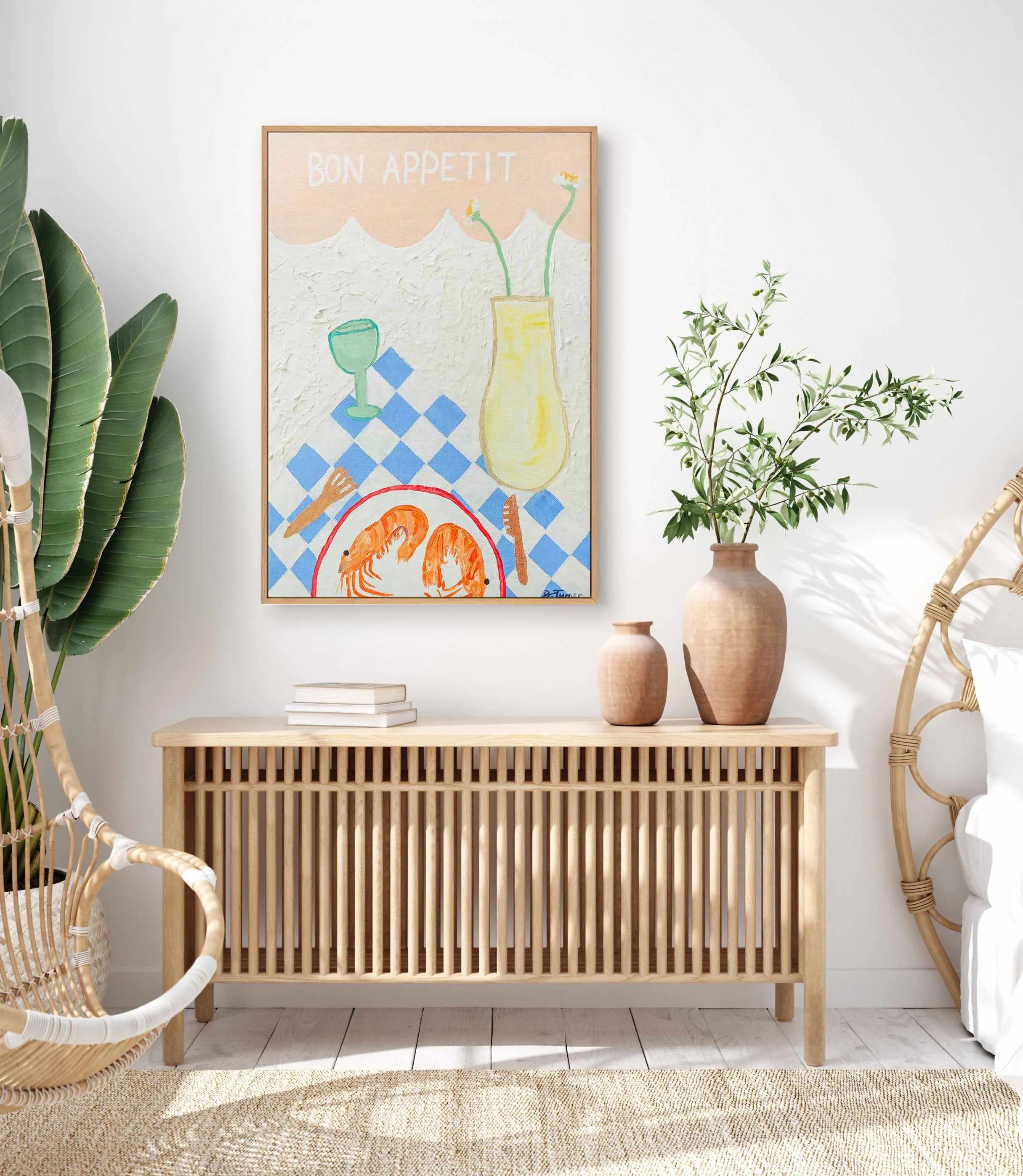 Bon Appetit by Britney Turner | Framed Canvas Art Print from Olive et Oriel where you can shop wallpaper and artworks online