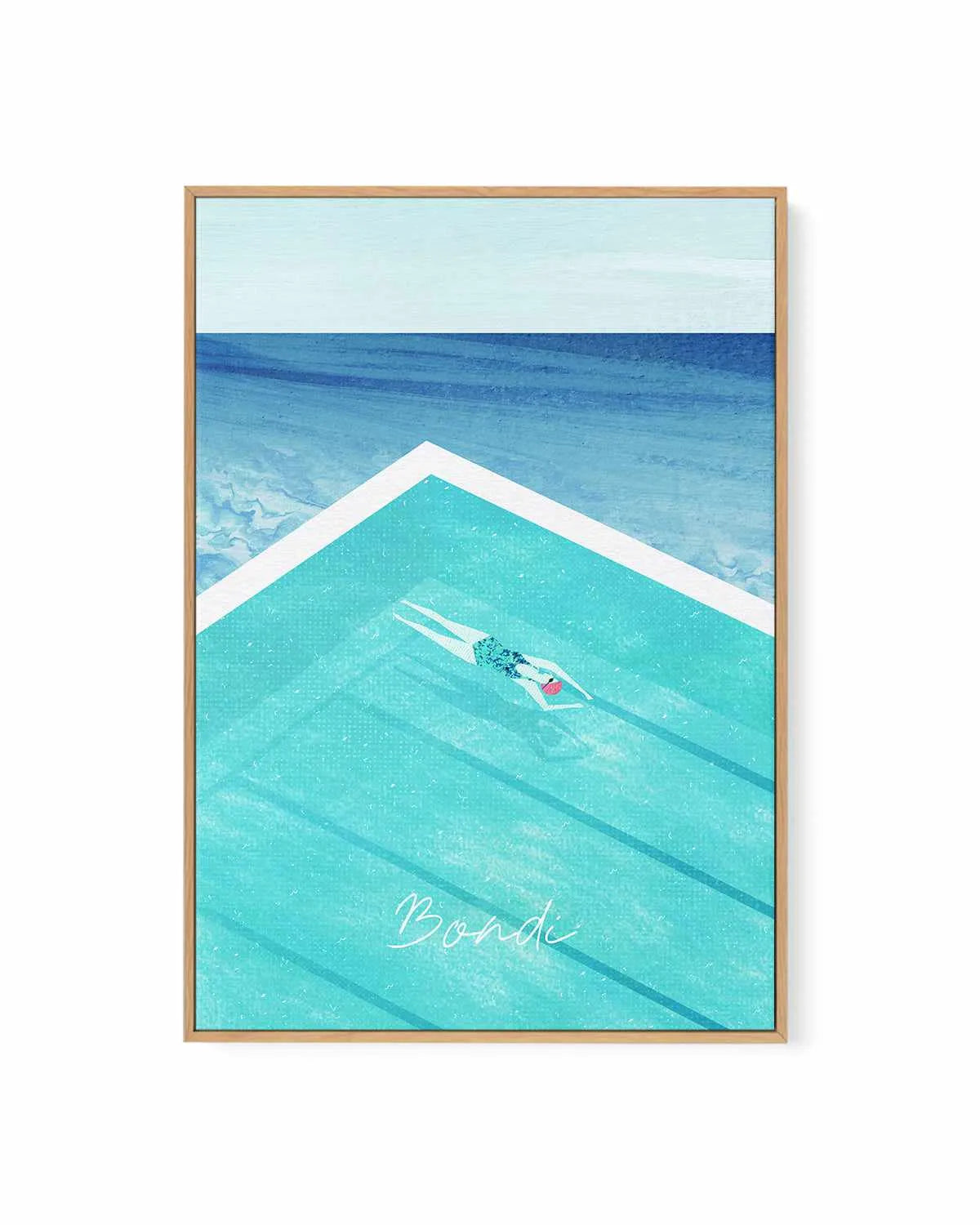 Bondi by Henry Rivers | Framed Canvas Art Print from Olive et Oriel where you can shop wallpaper and artworks online