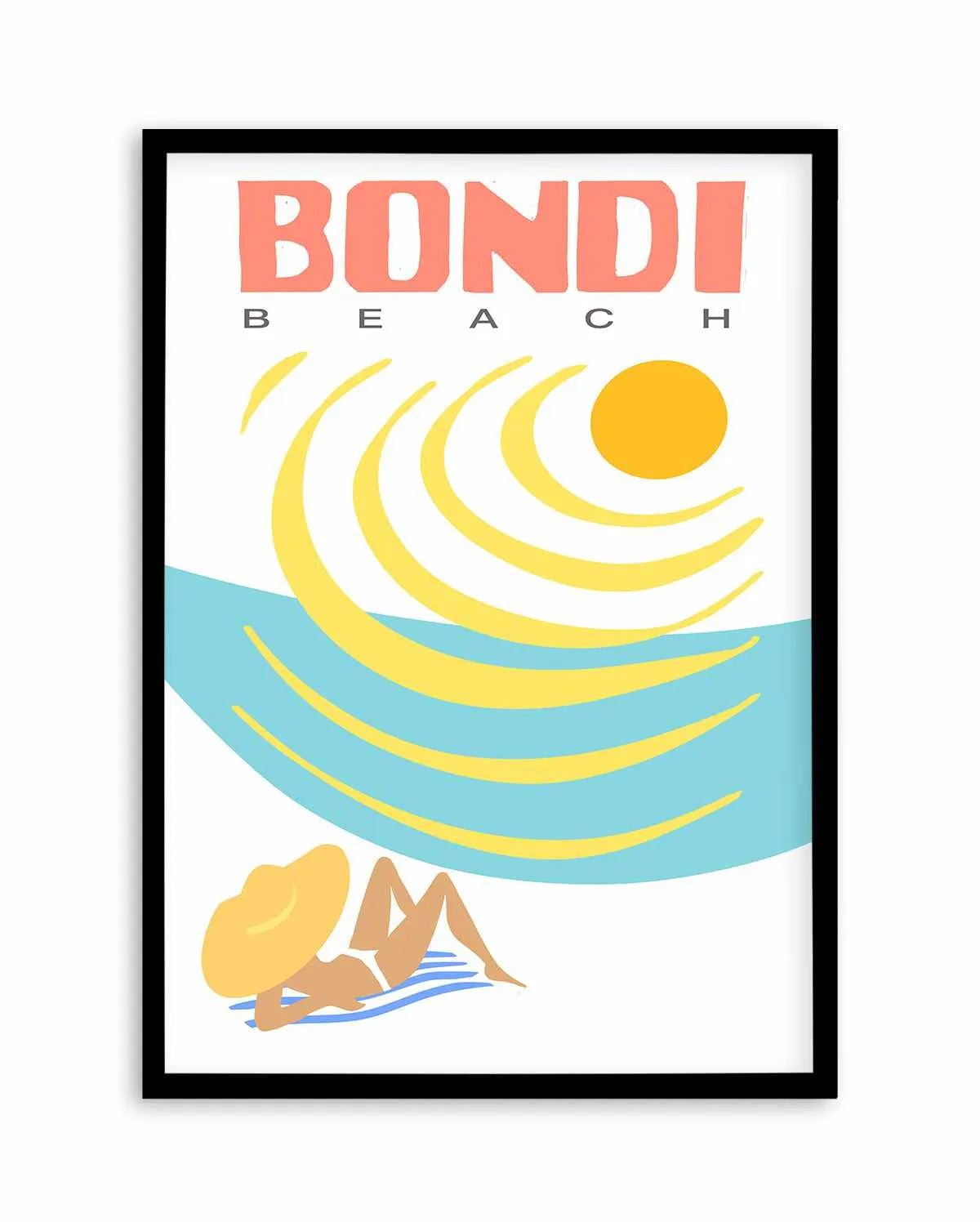 Bondi Beach Baking Art Print from Olive et Oriel where you can shop wallpaper and artworks online