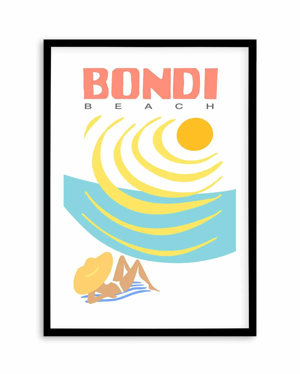 Bondi Beach Baking Art Print from Olive et Oriel where you can shop wallpaper and artworks online