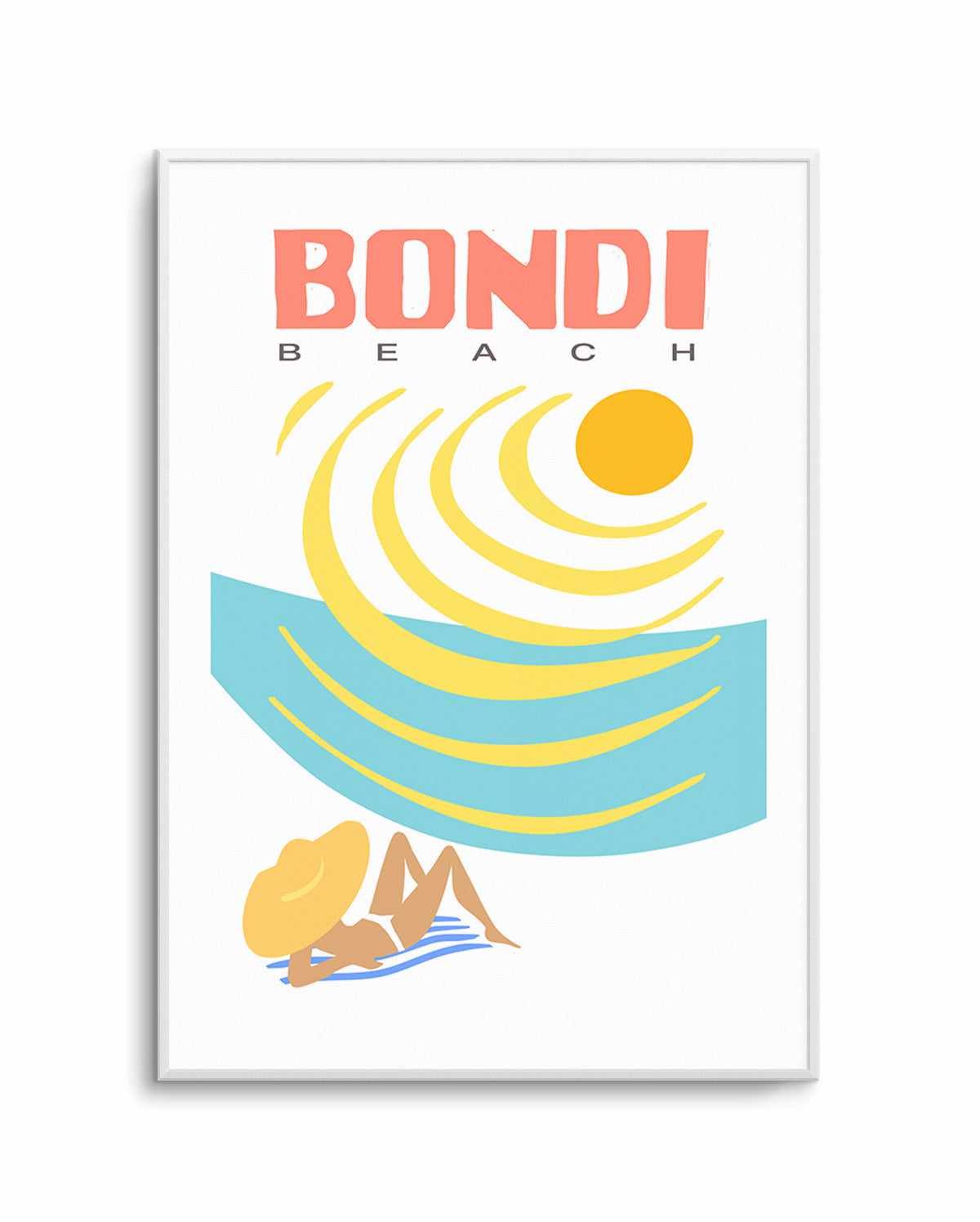 Bondi Beach Baking Art Print