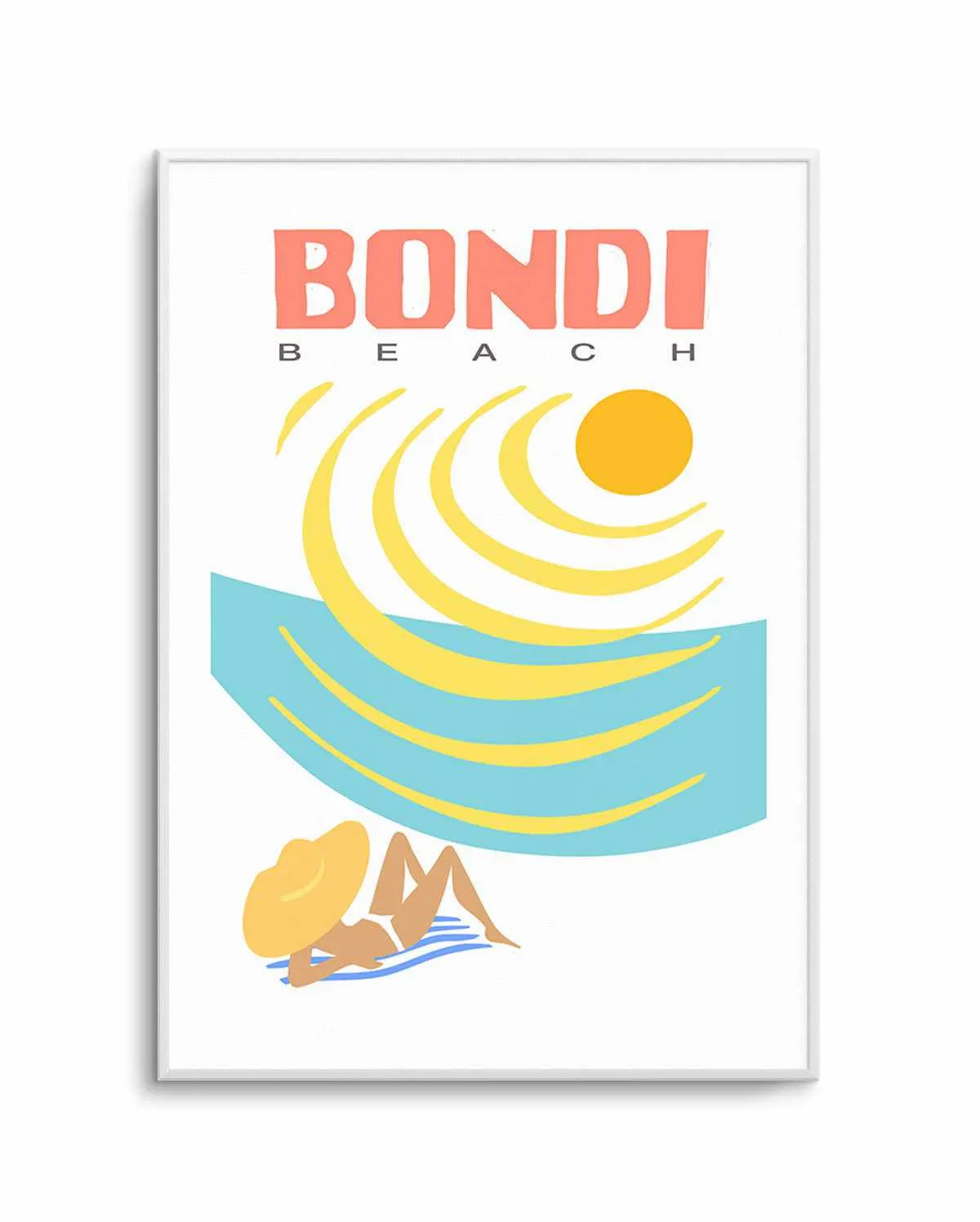 Bondi Beach Baking Art Print from Olive et Oriel where you can shop wallpaper and artworks online