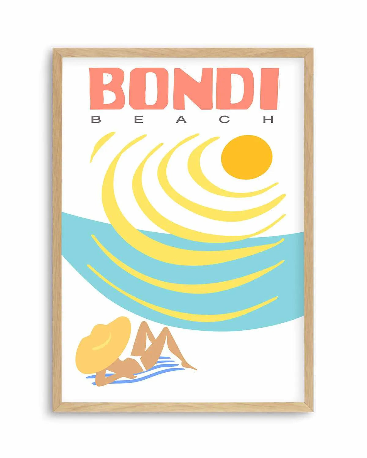 Bondi Beach Baking Art Print from Olive et Oriel where you can shop wallpaper and artworks online