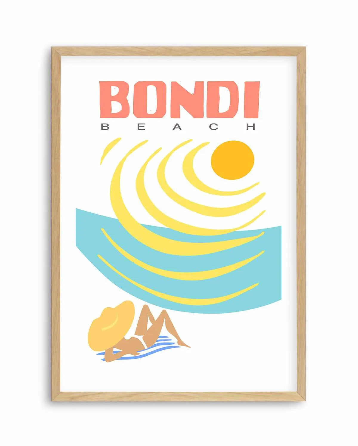 Bondi Beach Baking Art Print from Olive et Oriel where you can shop wallpaper and artworks online