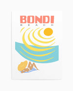 Bondi Beach Baking Art Print