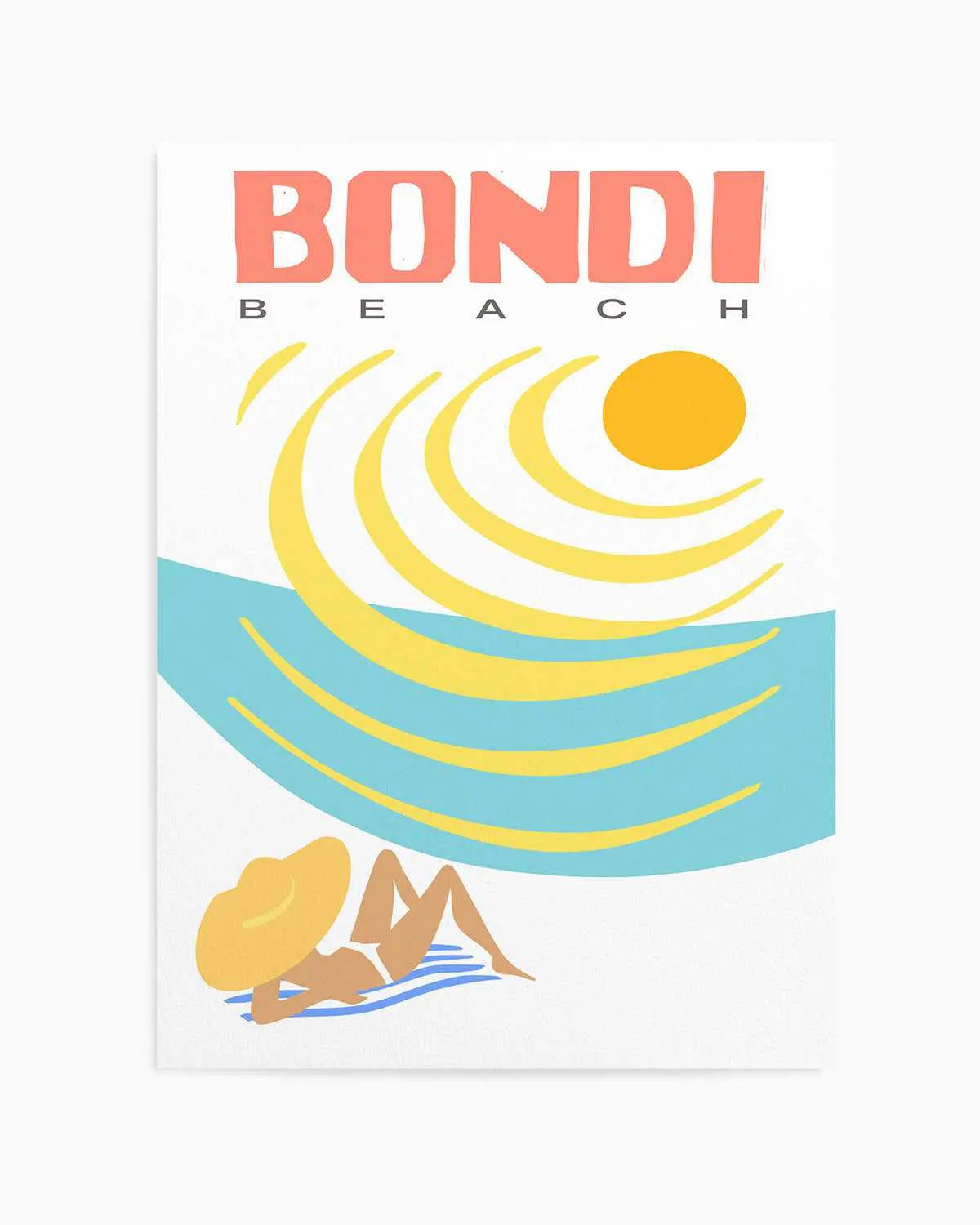 Bondi Beach Baking Art Print from Olive et Oriel where you can shop wallpaper and artworks online