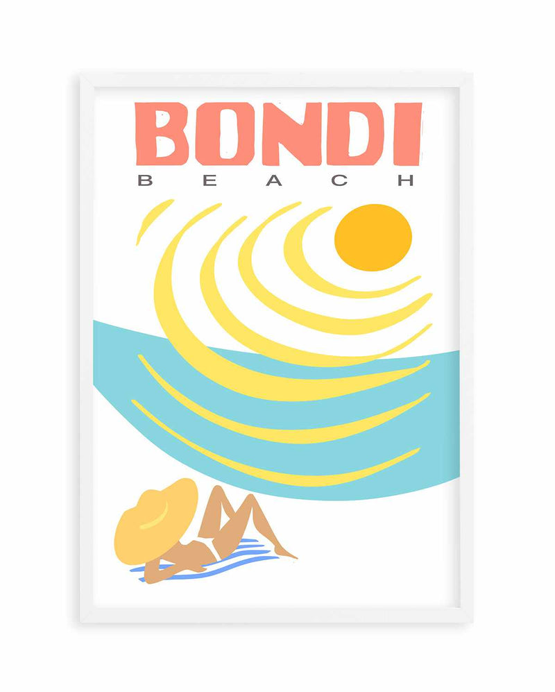 Bondi Beach Baking Art Print