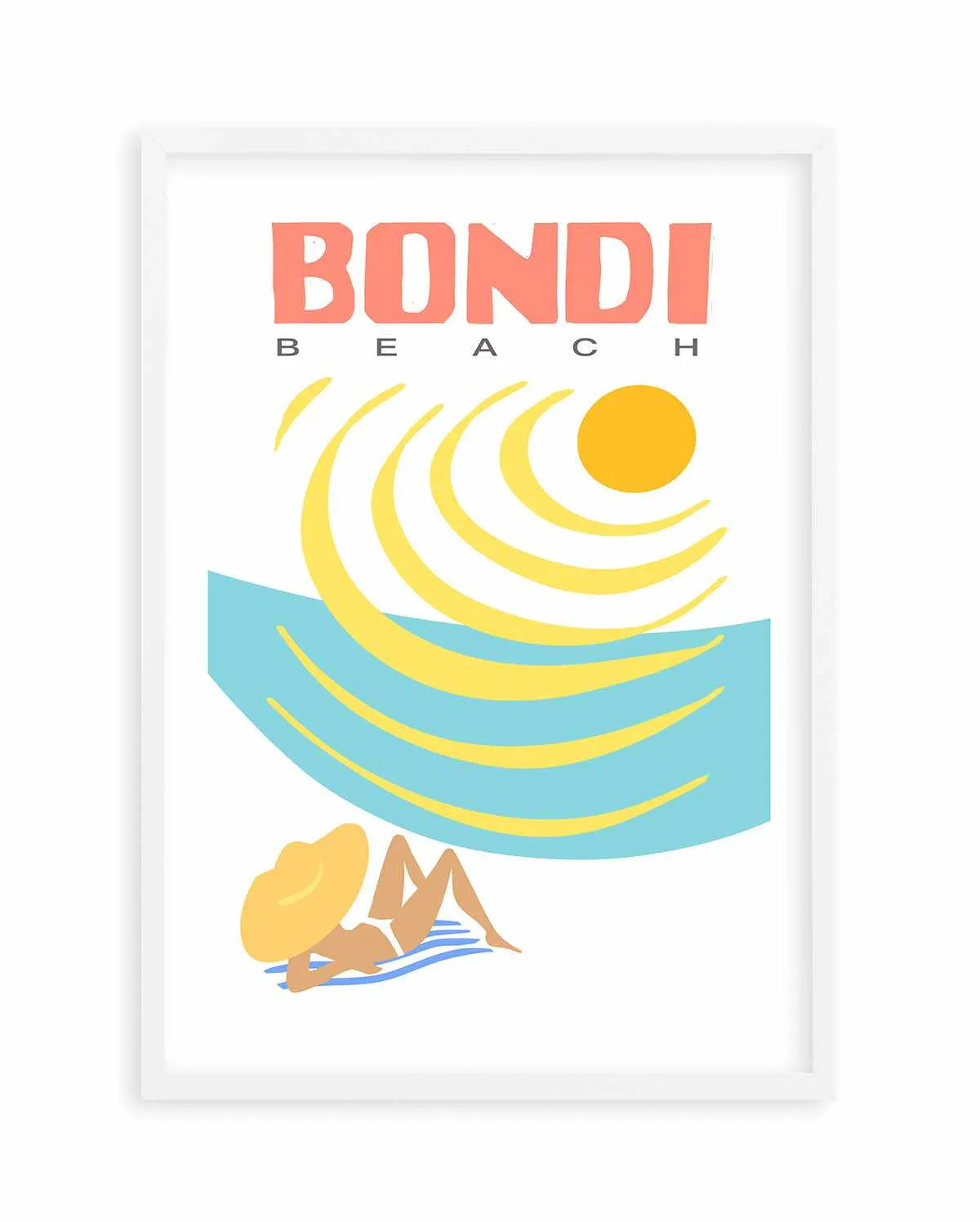 Bondi Beach Baking Art Print from Olive et Oriel where you can shop wallpaper and artworks online