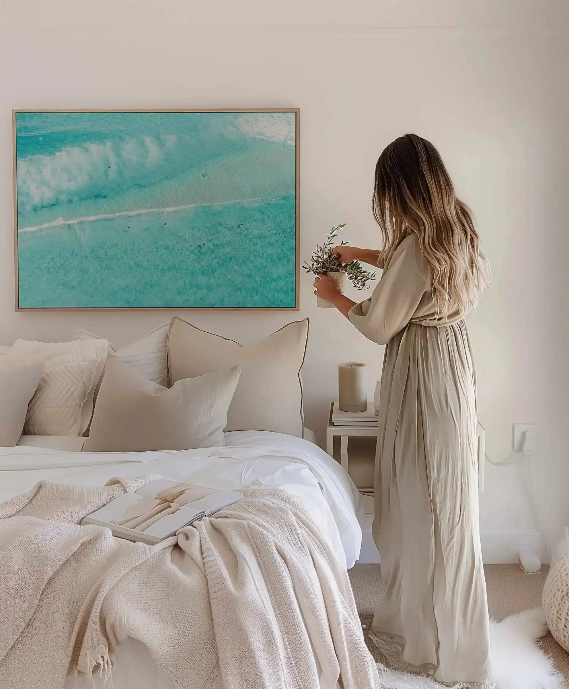 Bondi Bliss | Aerial Photo Wall Framed Canvas Art Print from Olive et Oriel where you can shop wallpaper and artworks online