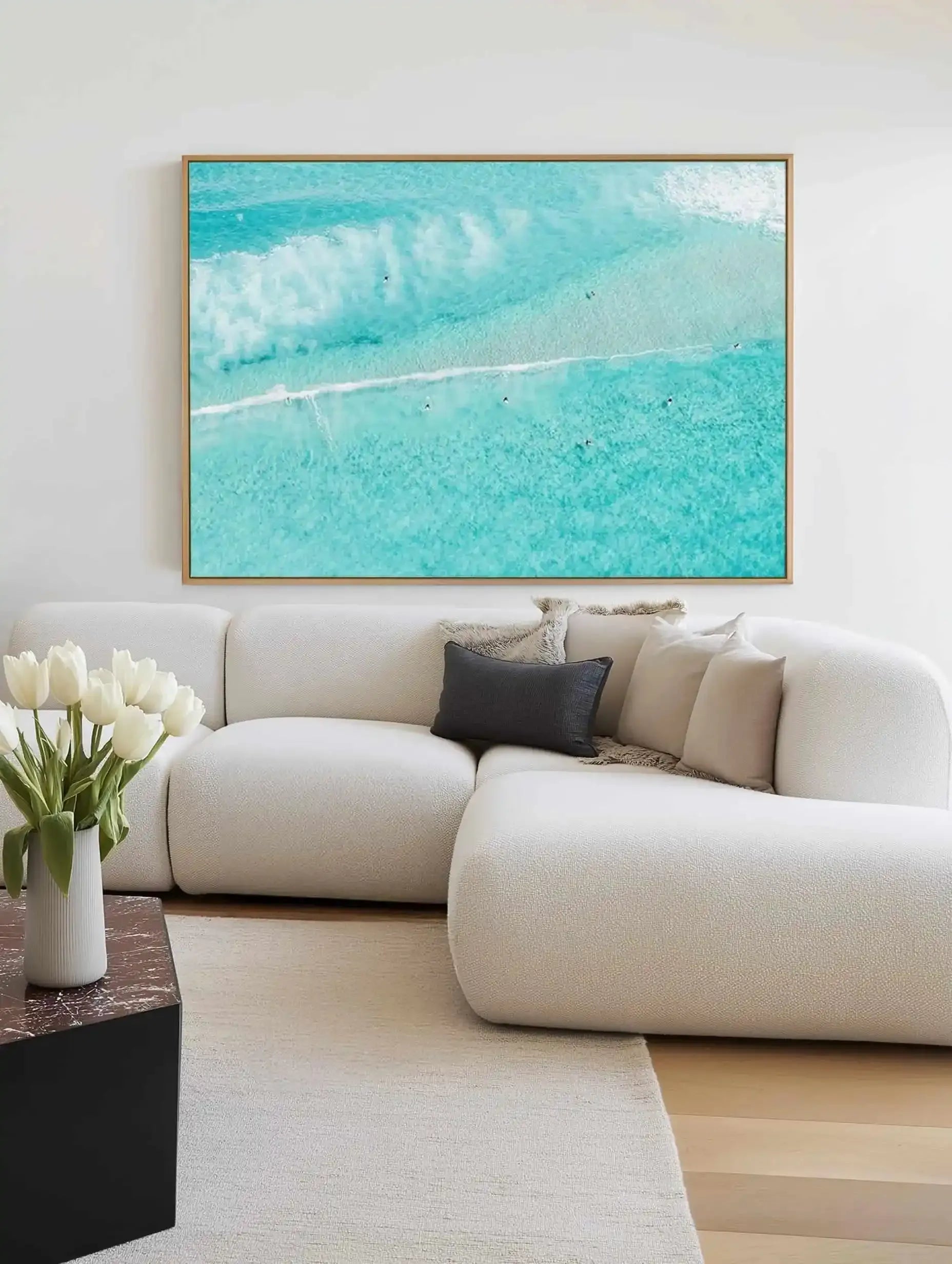 Bondi Bliss | Aerial Photo Wall Framed Canvas Art Print from Olive et Oriel where you can shop wallpaper and artworks online