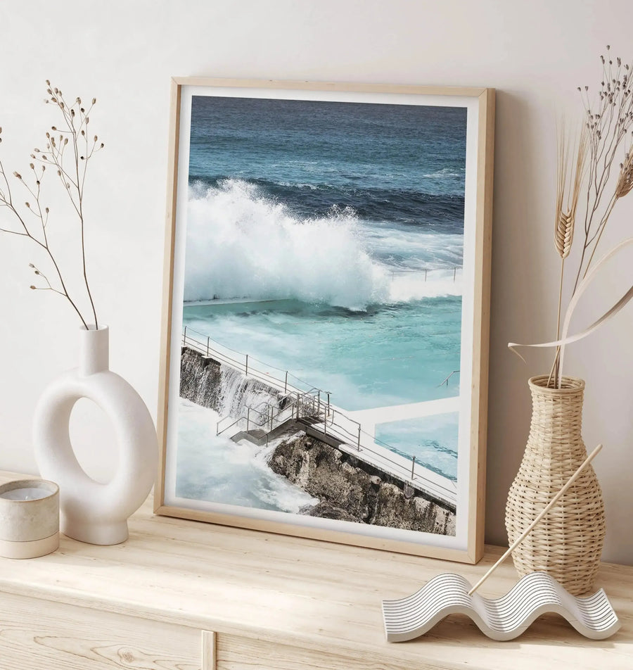 Bondi Icebergs Pool art print, framed