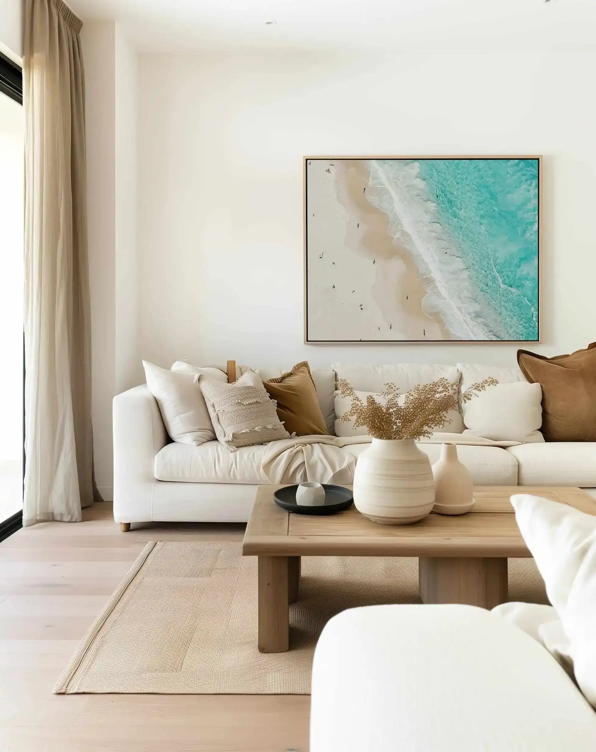 Bondi Splits | Aerial Photo Wall Framed Canvas Art Print from Olive et Oriel where you can shop wallpaper and artworks online
