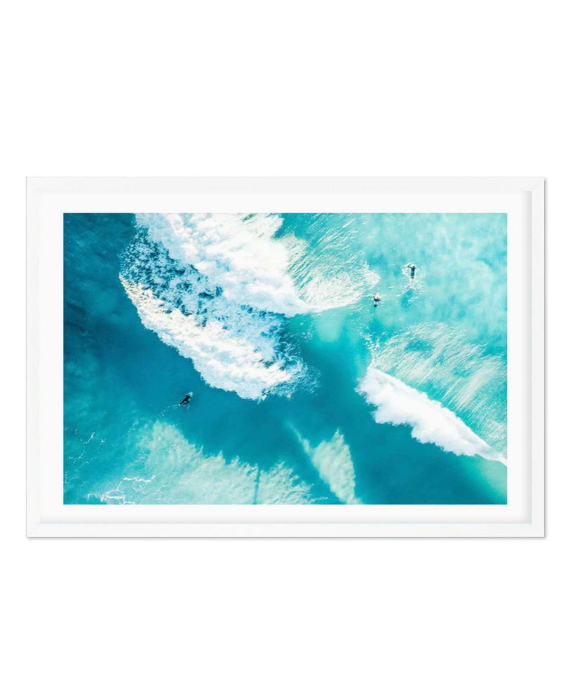 SALE 100x130 Bondi Waves II | White | Framed Acrylic Art