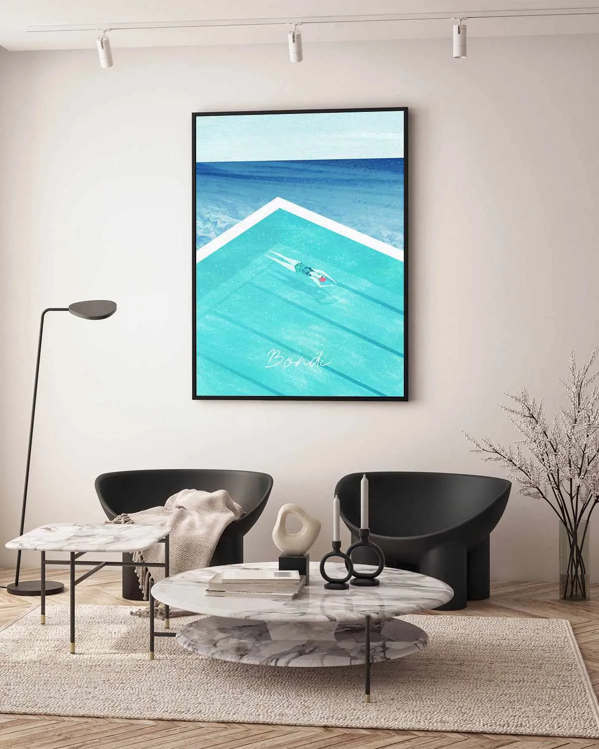 Bondi by Henry Rivers | Framed Canvas Art Print from Olive et Oriel where you can shop wallpaper and artworks online
