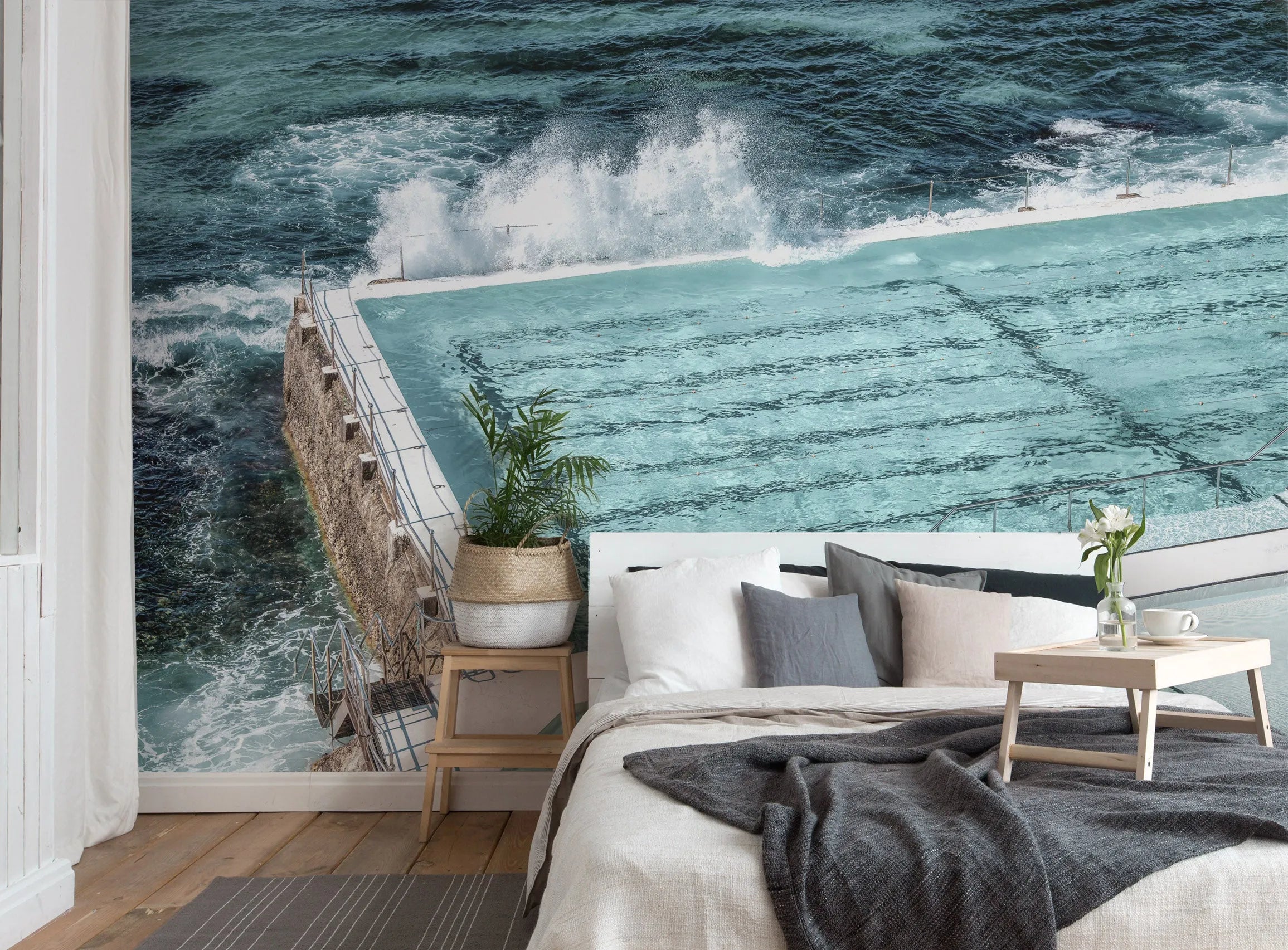Bondi Icebergs | Sydney Photo Mural Wallpaper from Olive et Oriel where you can shop wallpaper and artworks online