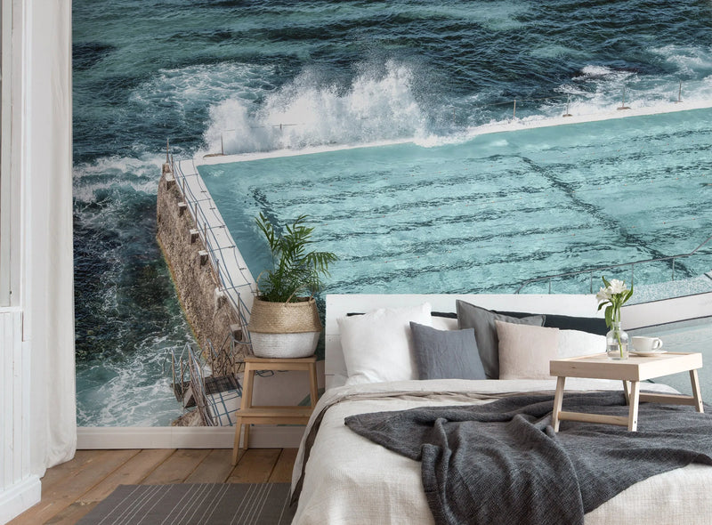 Bondi Icebergs | Sydney Photo Mural Wallpaper from Olive et Oriel where you can shop wallpaper and artworks online